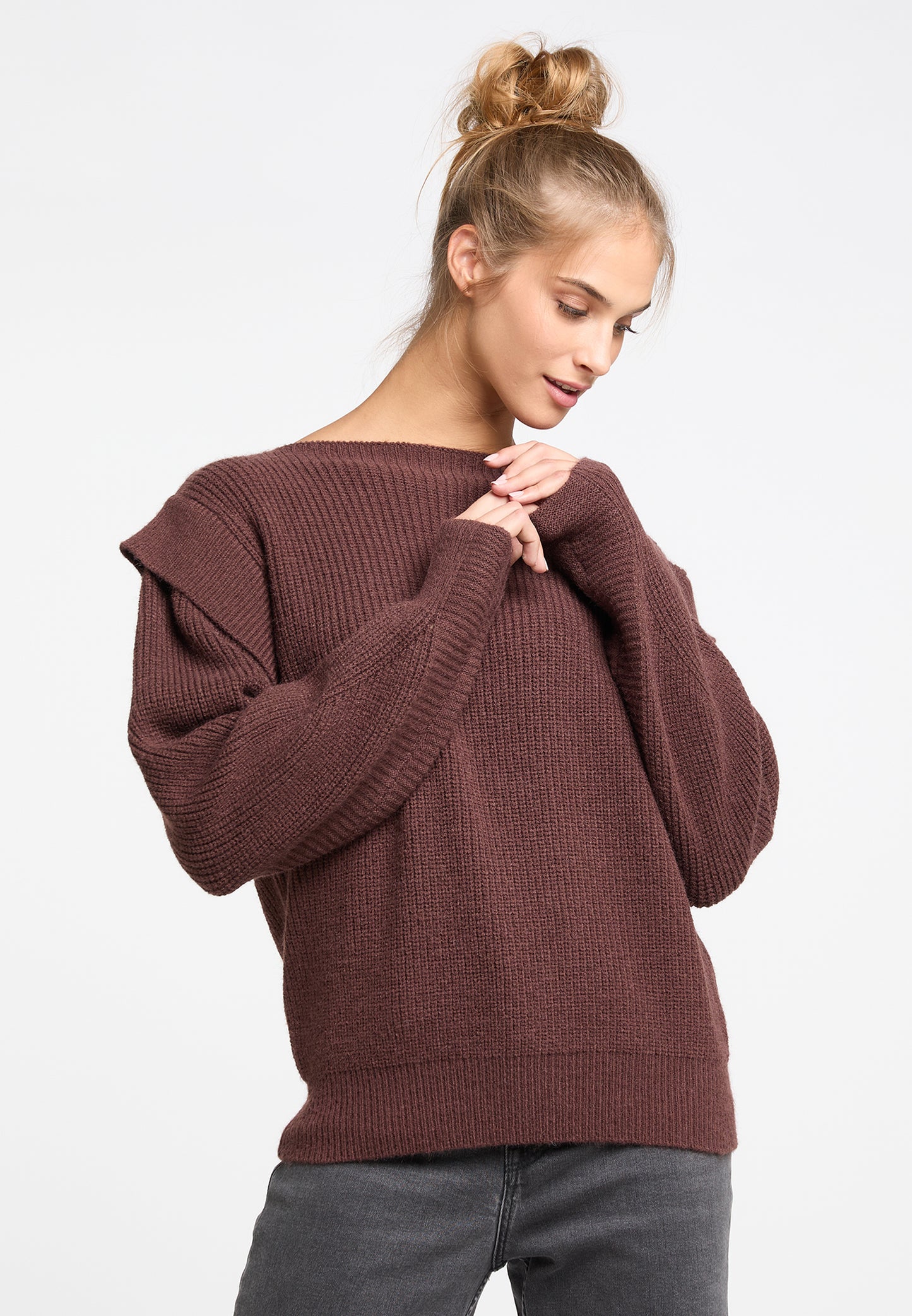 IZIA damski sweter z grubszej dzianiny