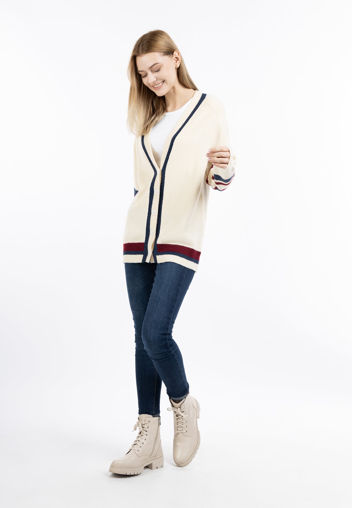 DreiMaster Maritim women's cardigan with button