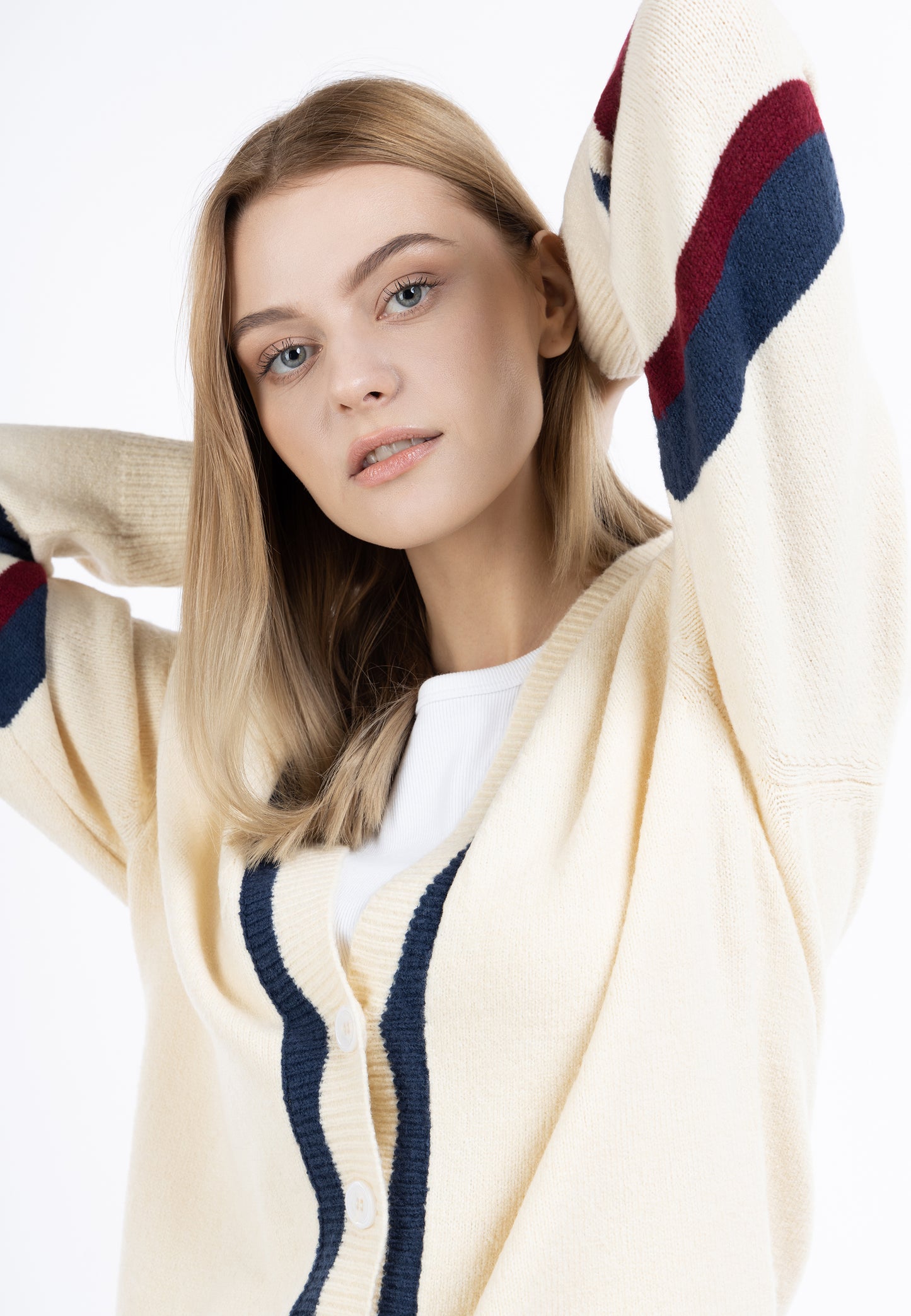 DreiMaster Maritim women's cardigan with button