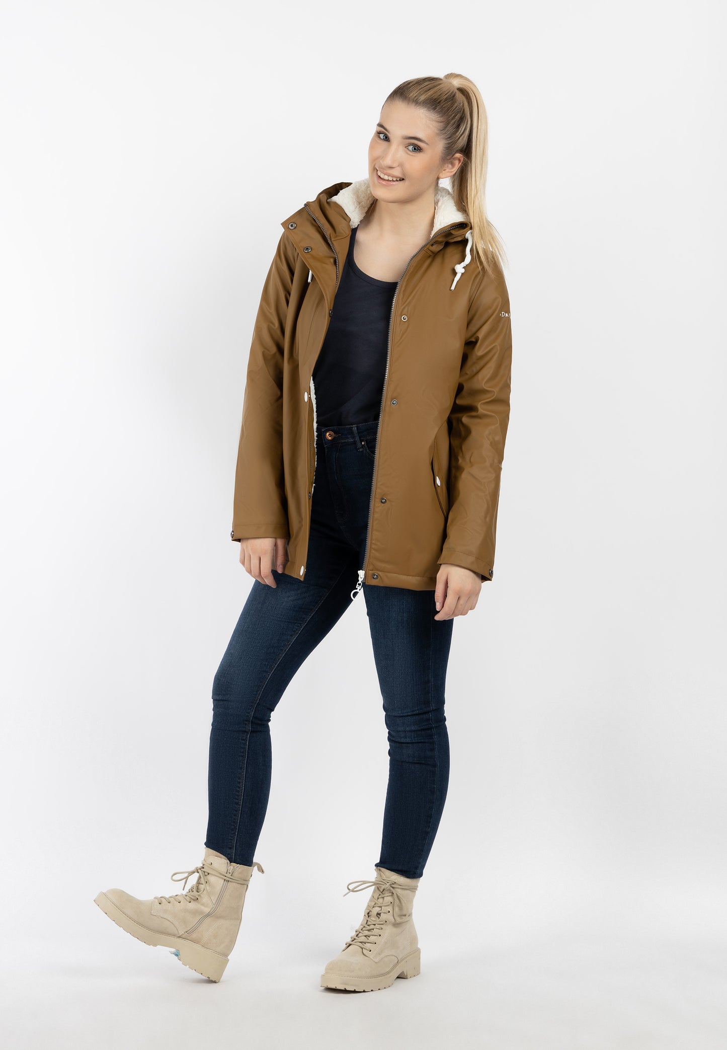 DreiMaster Maritim women's rain jacket with teddy lining