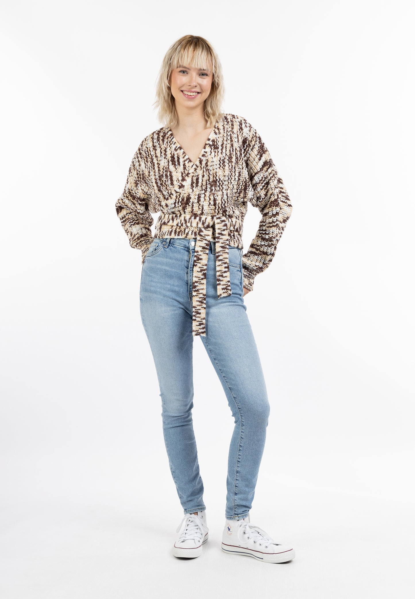myMo women's knit wrap jacket