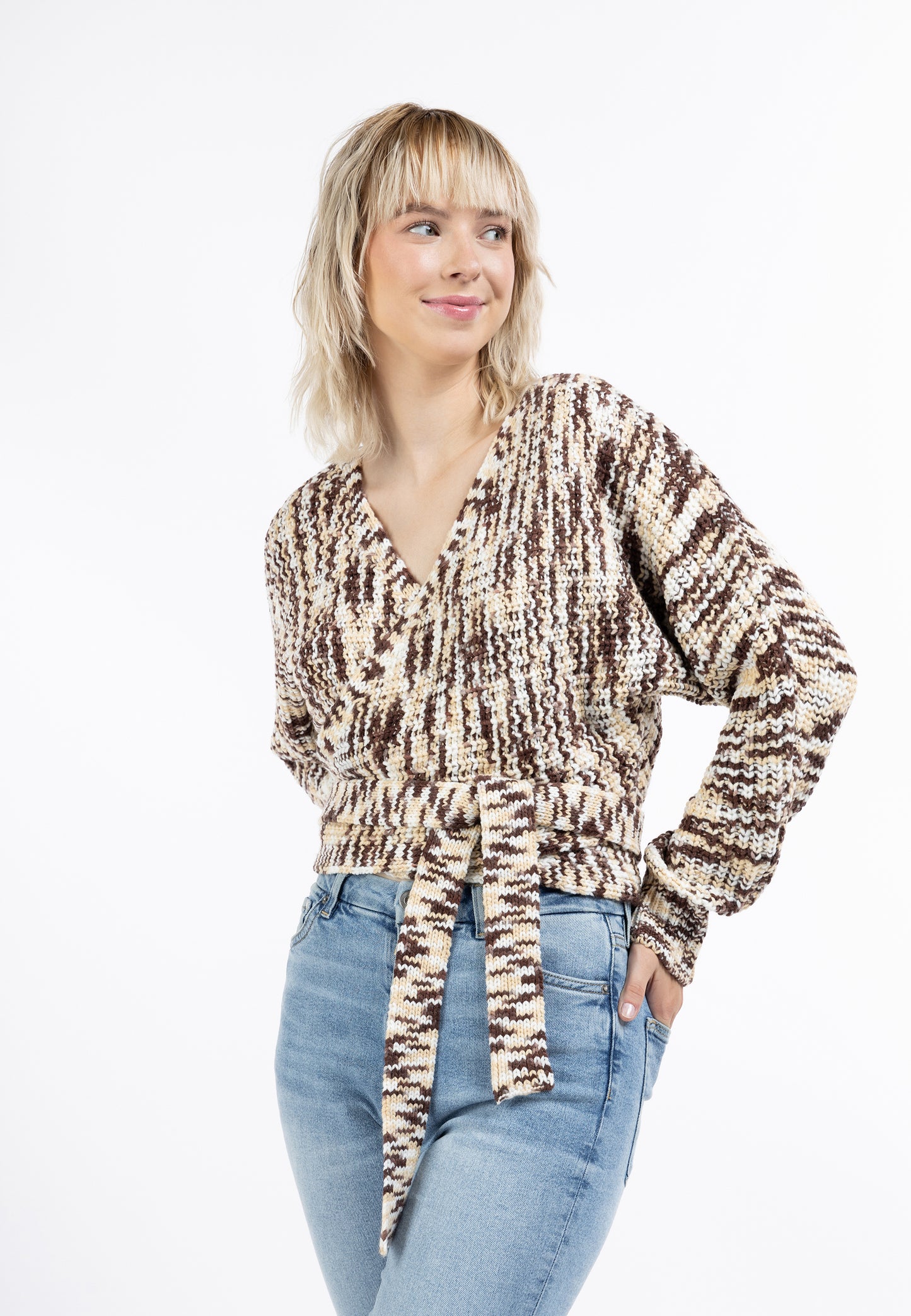 myMo women's knit wrap jacket