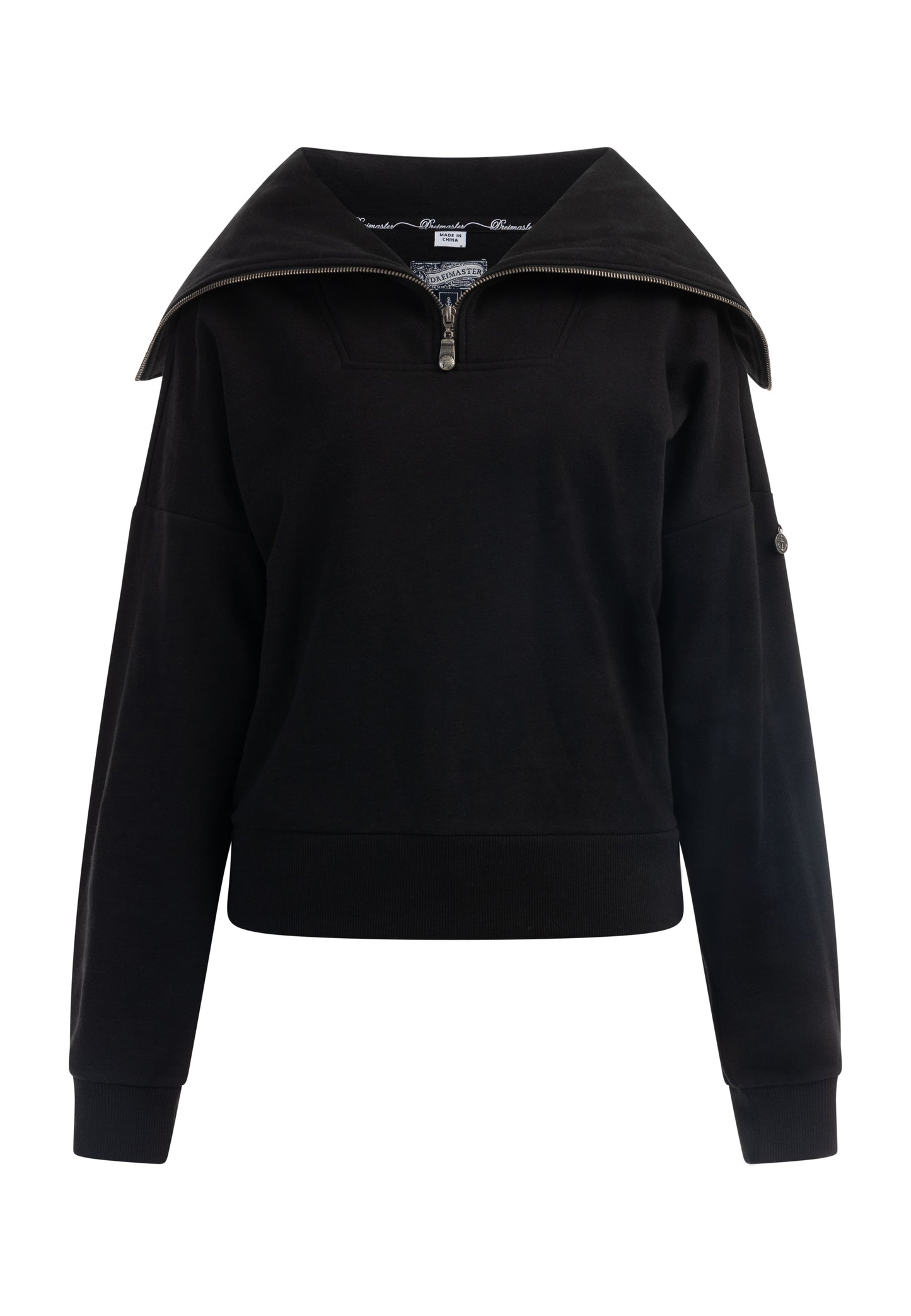 DreiMaster Vintage women's oversize troyer sweater