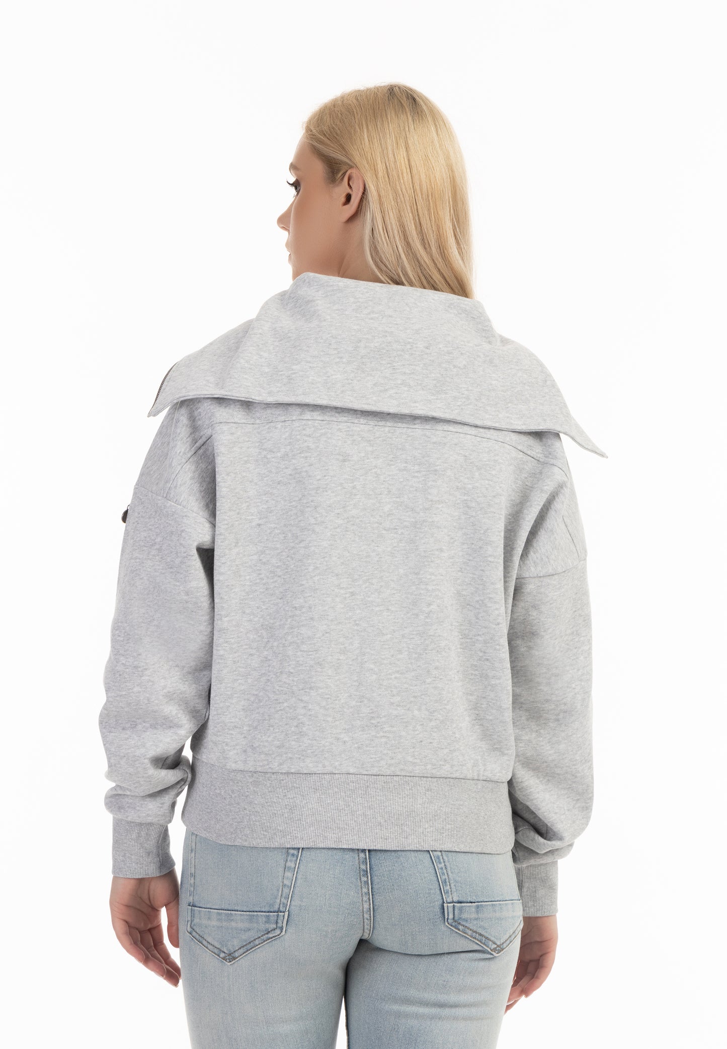 DreiMaster Vintage women's oversize troyer sweater