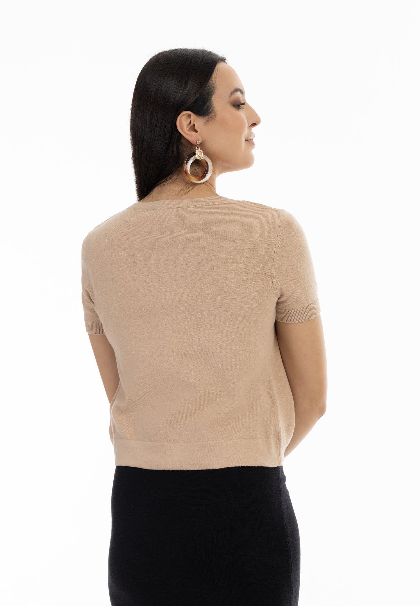 faina women's short sleeve sweater