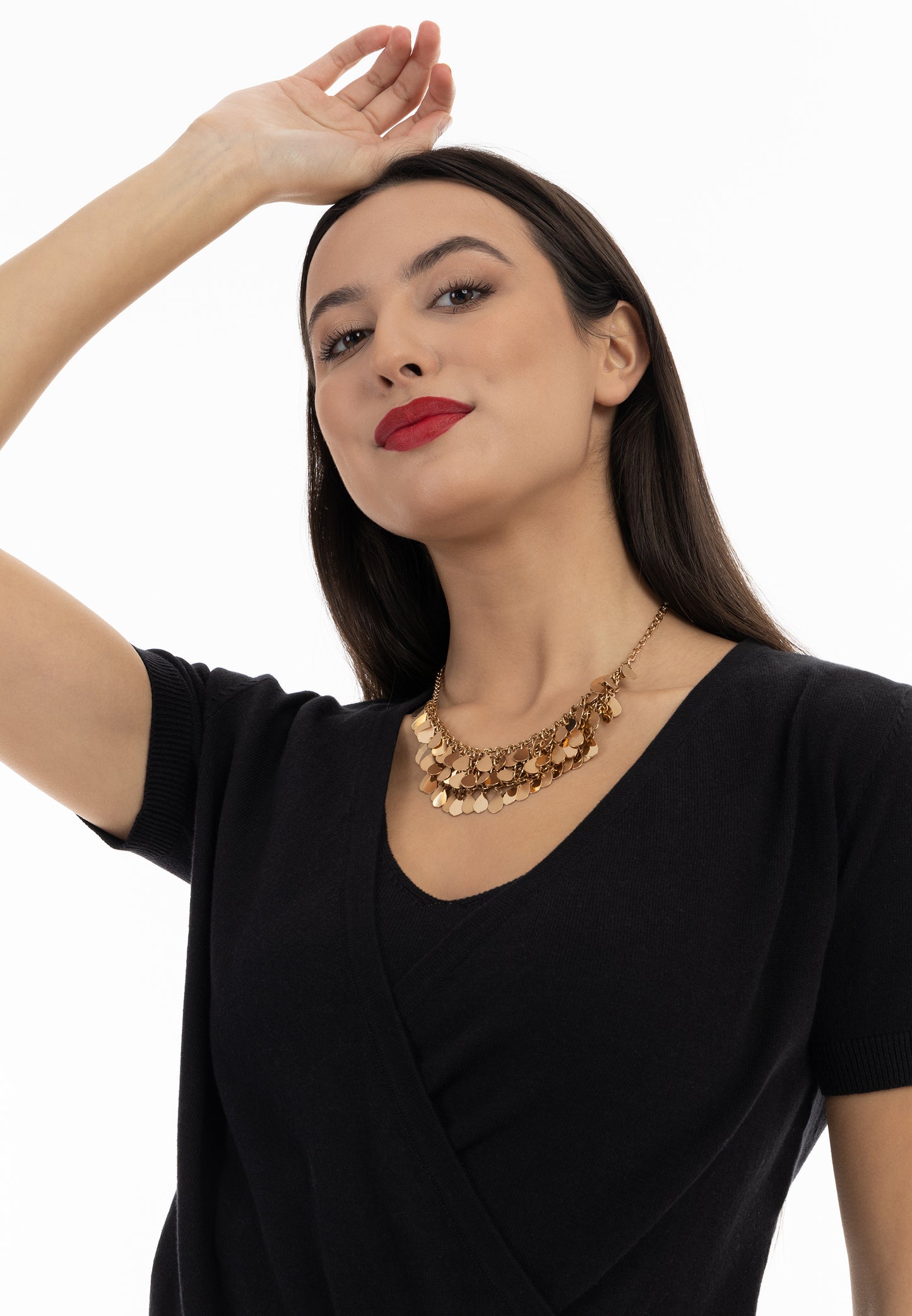 faina women's short sleeve sweater