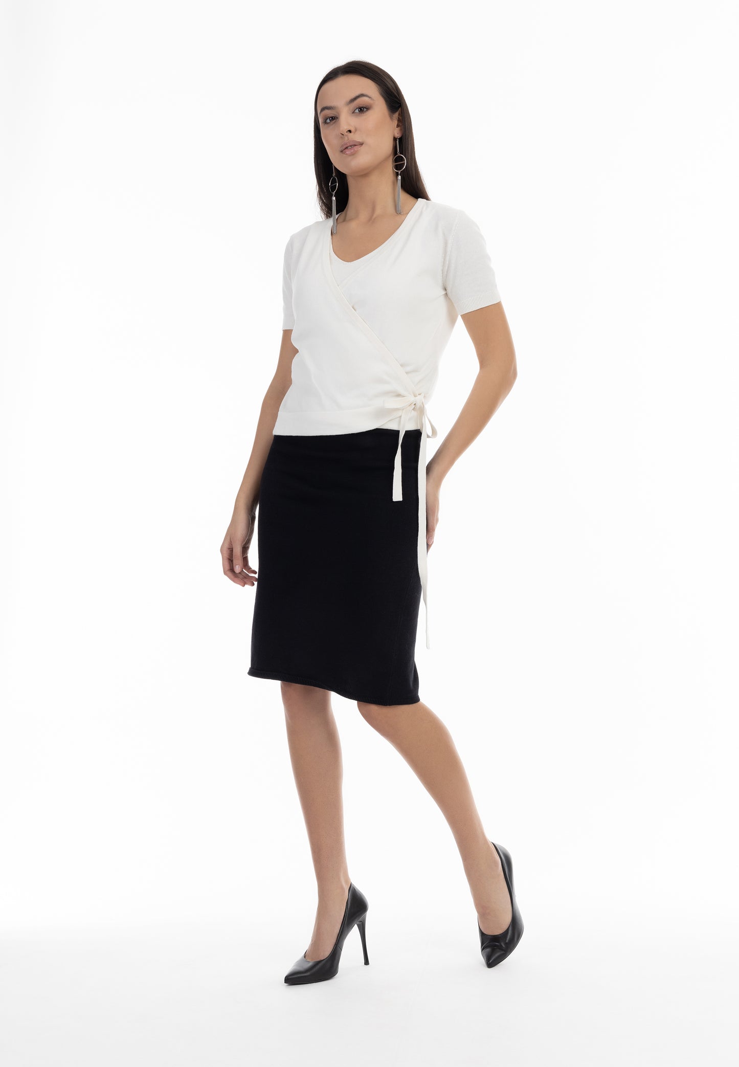 faina women's short sleeve sweater