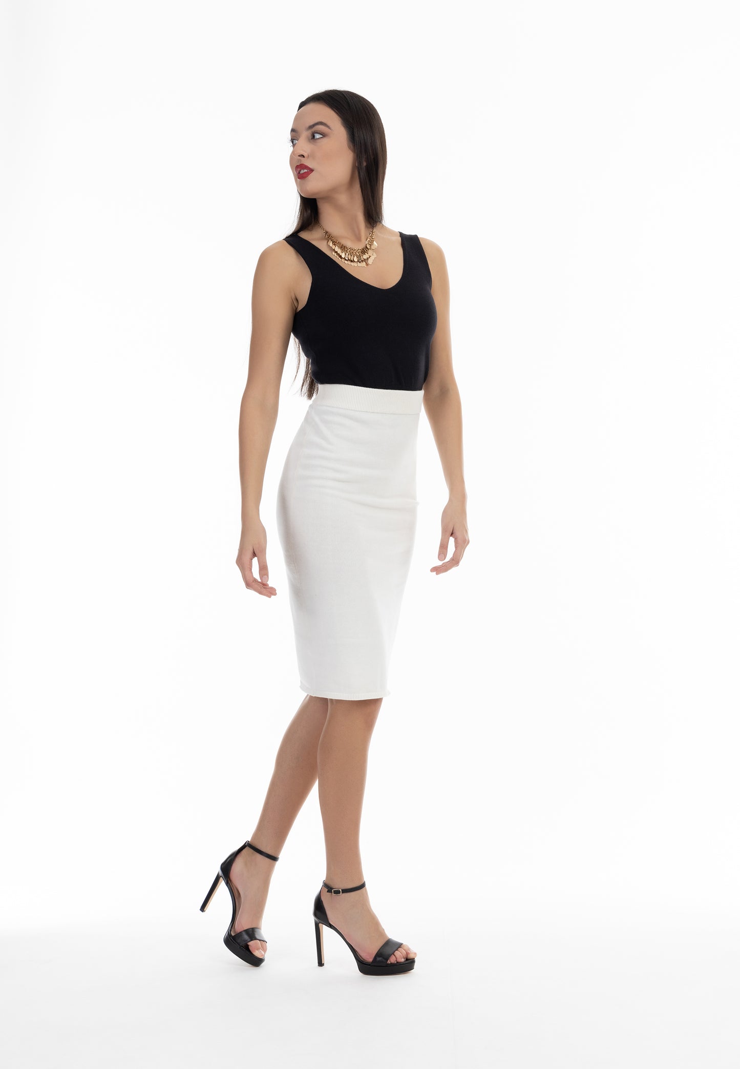 faina women's knit midi skirt