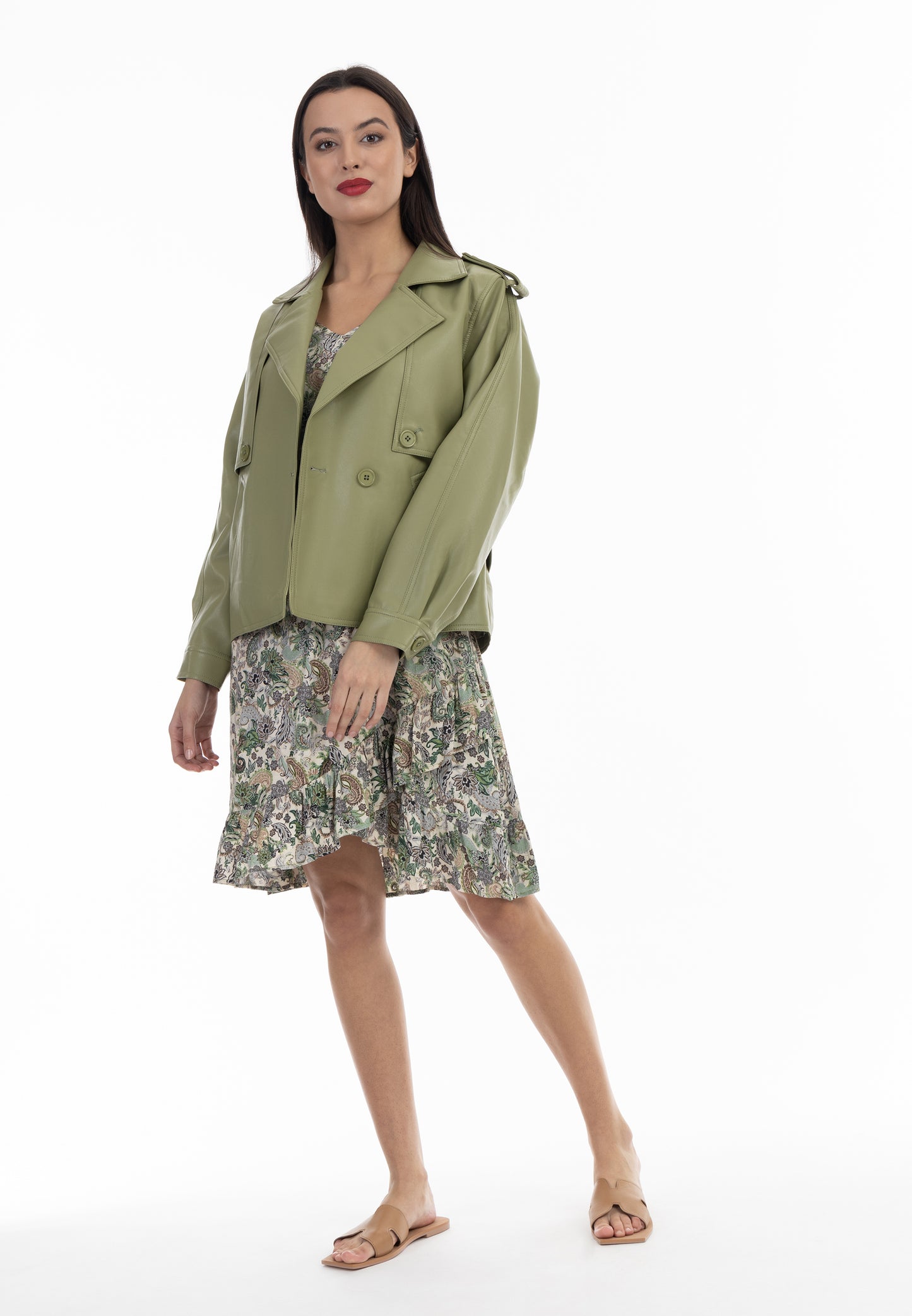 faina women's jacket made of imitation leather