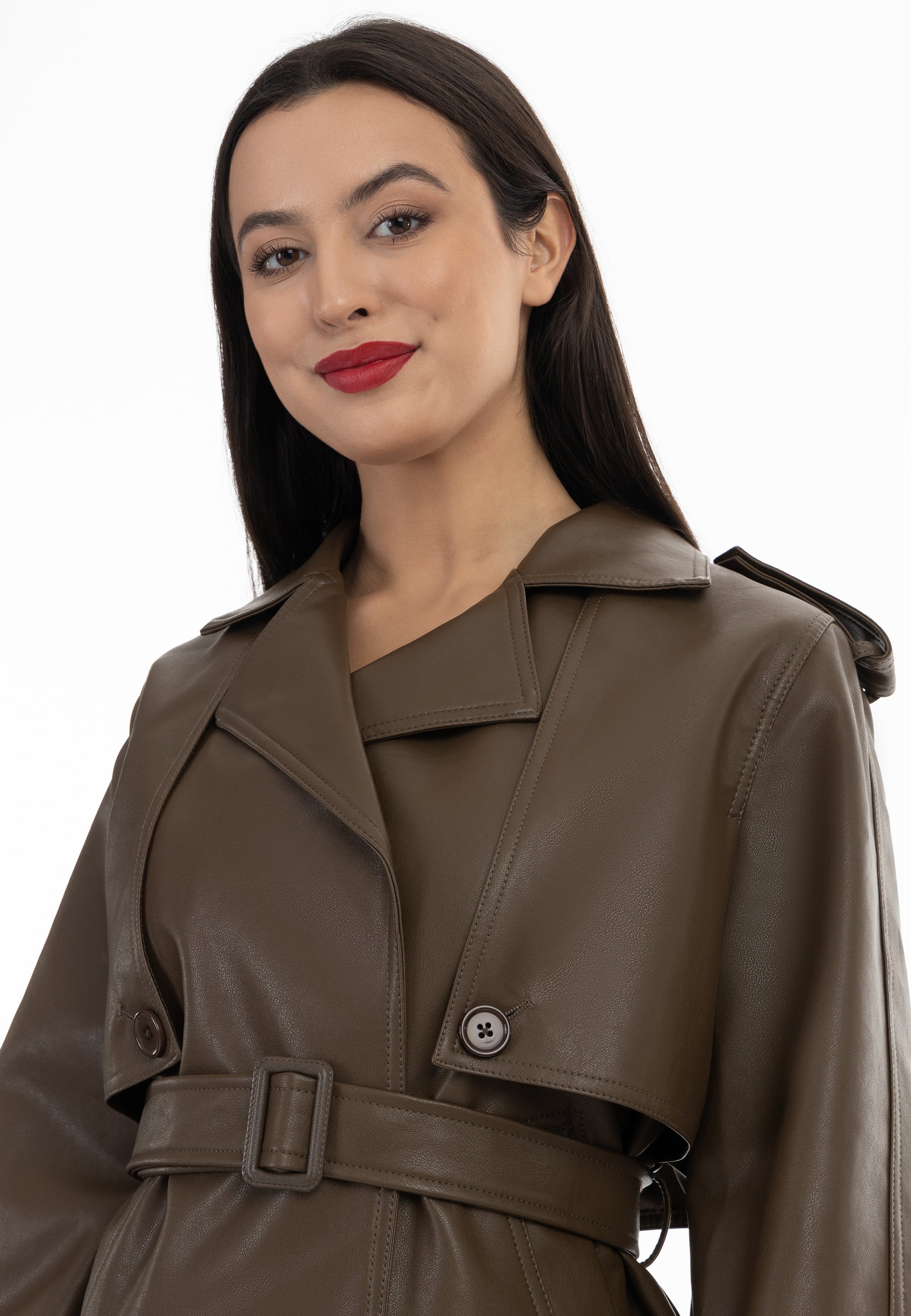 faina women's jacket made of imitation leather
