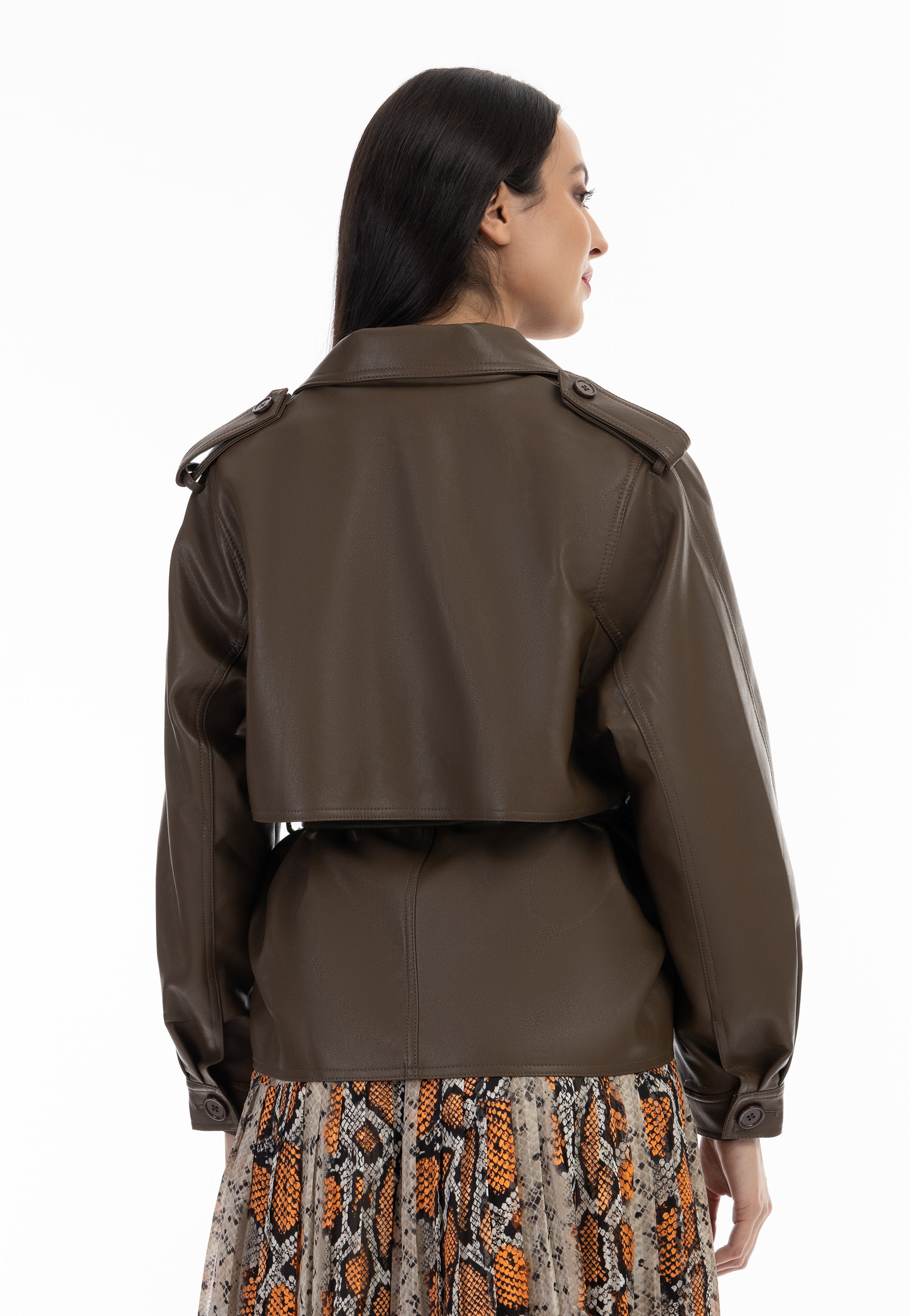 faina women's jacket made of imitation leather