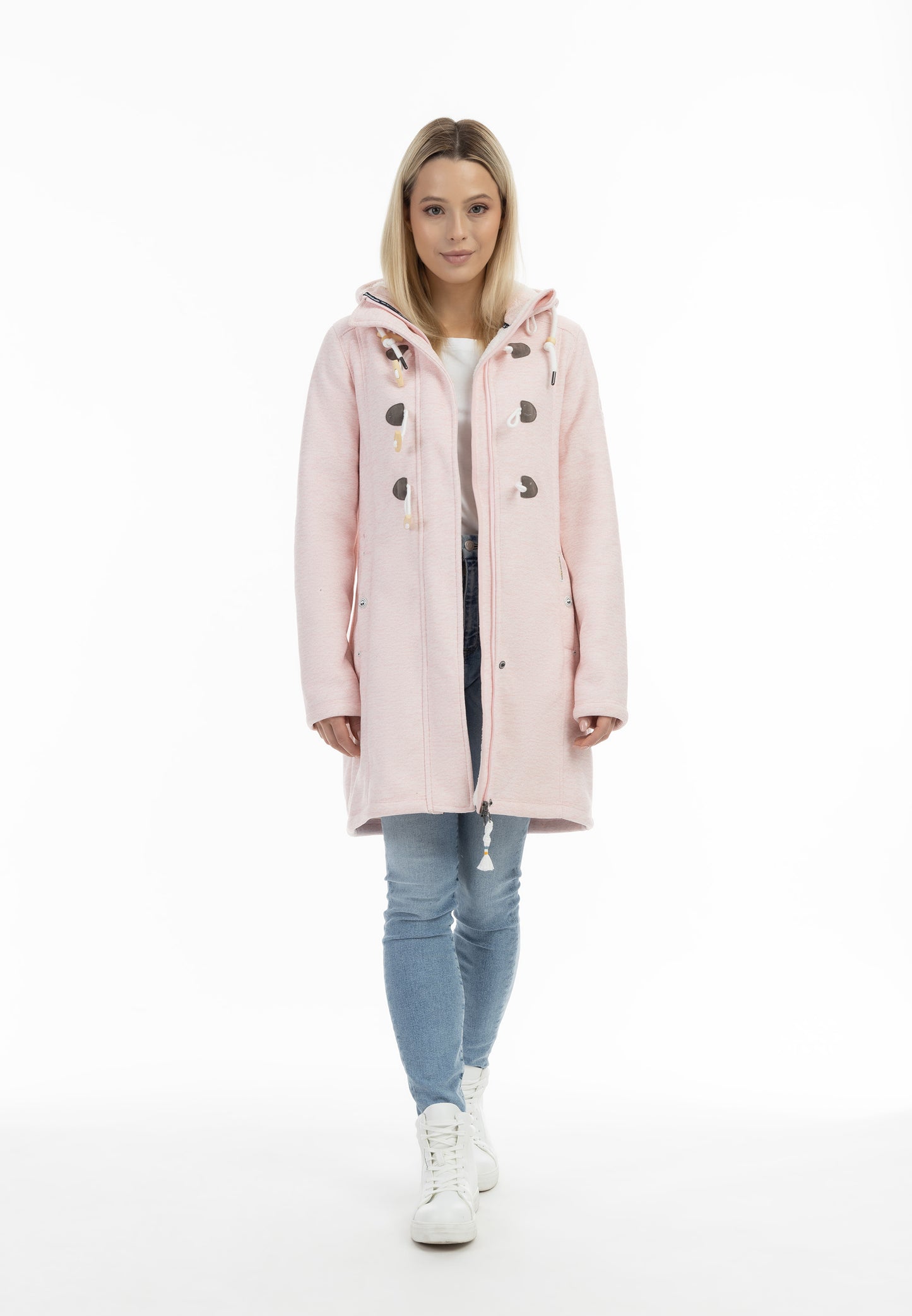 Schmuddelwedda women's knit fleece duffle coat