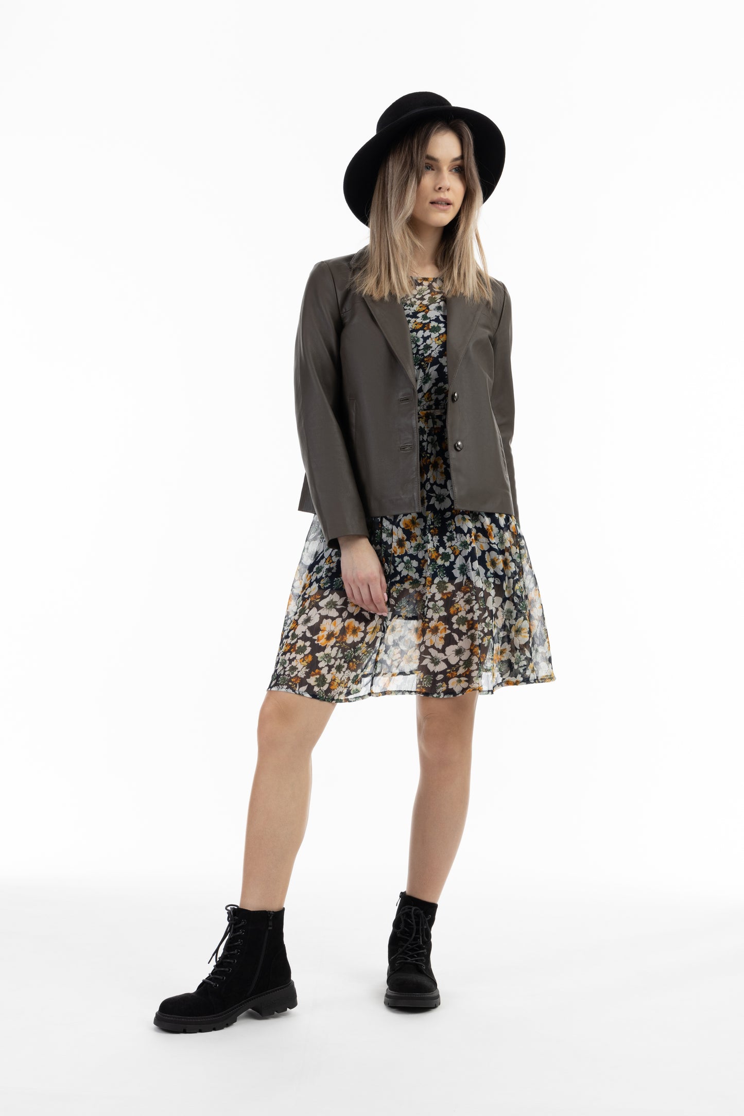 DreiMaster Vintage women's leather blazer