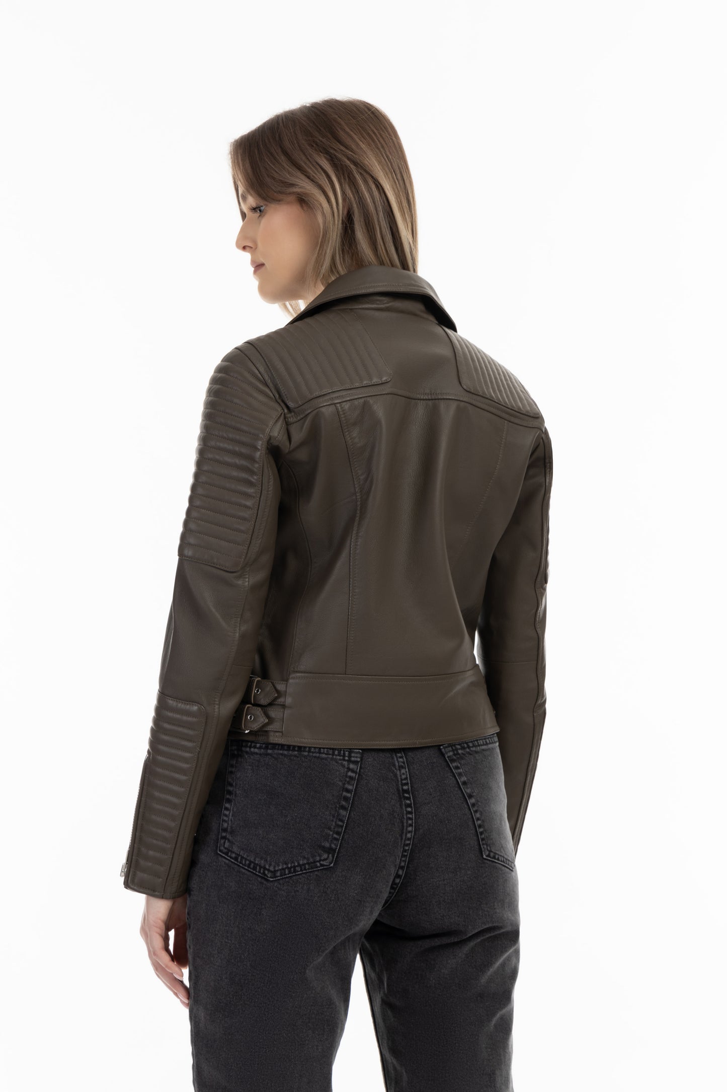DreiMaster Vintage women's leather biker jacket