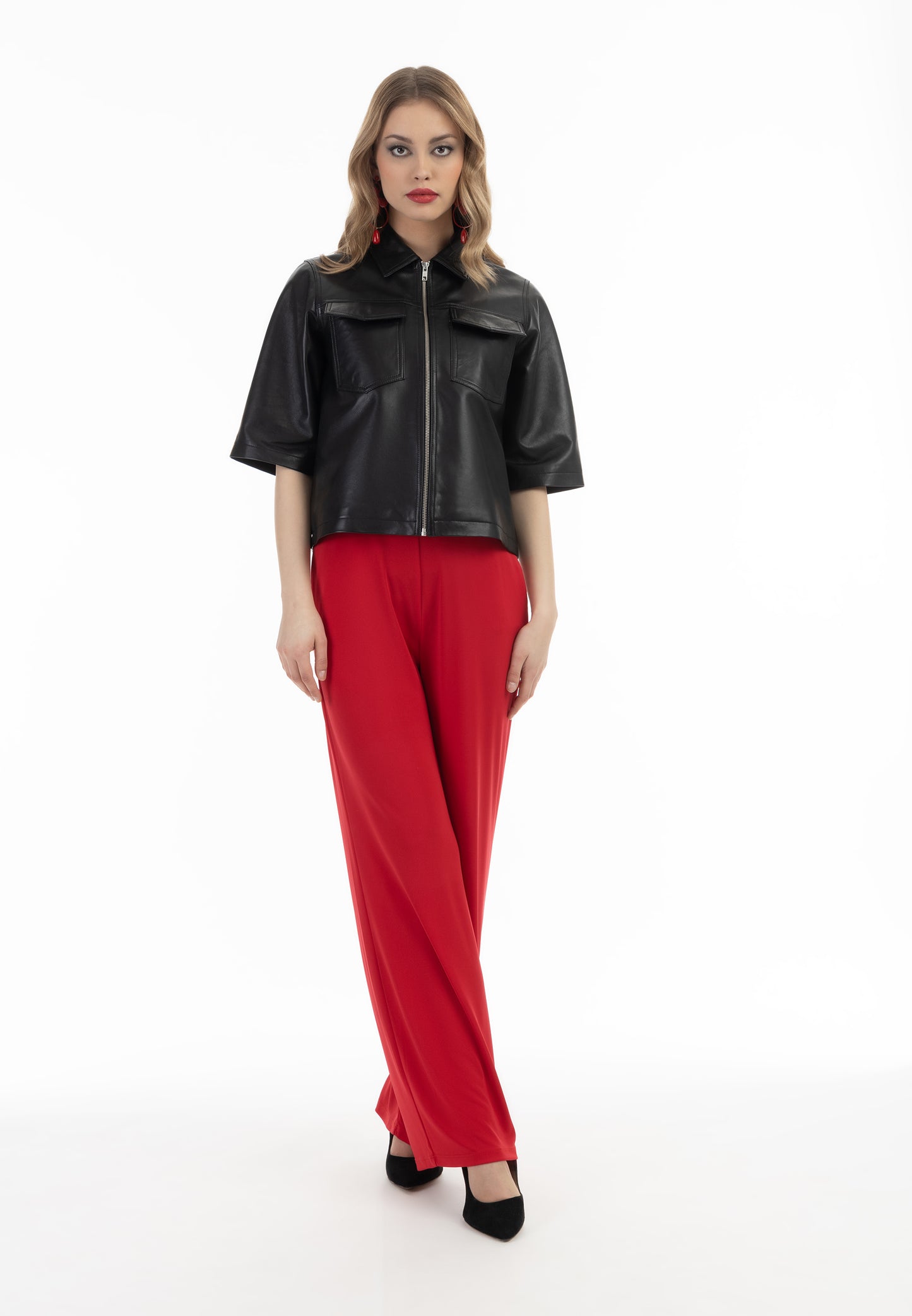 faina women's Leather shirt