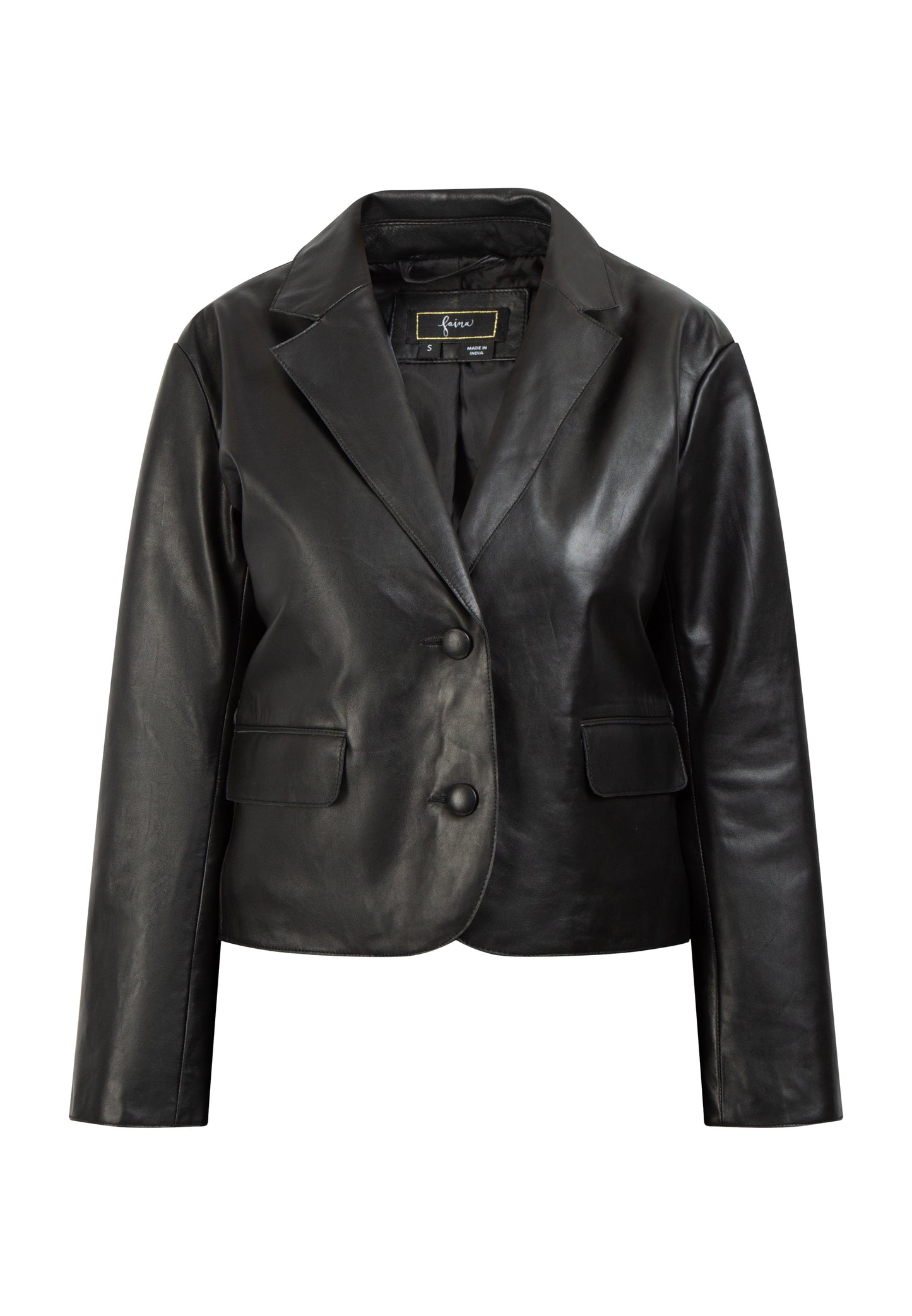 faina women's leather blazer