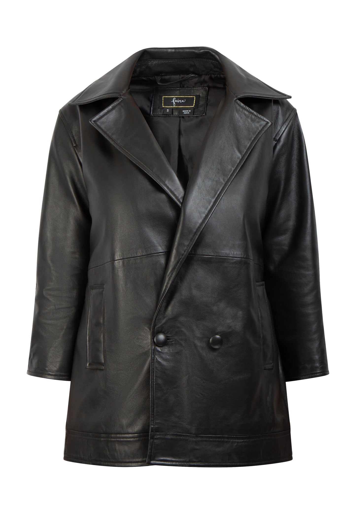 faina women's leather blazer jacket