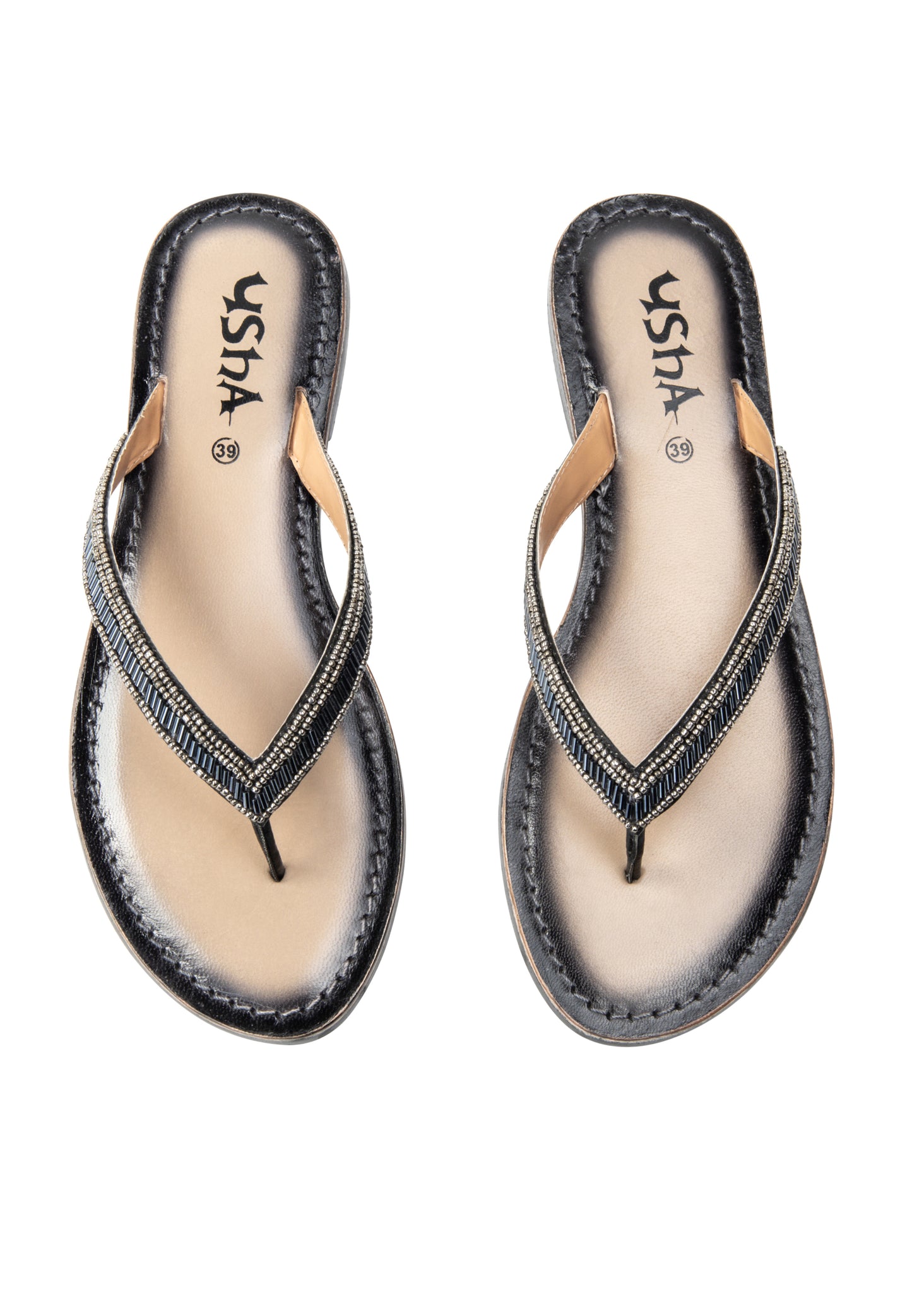 usha FESTIVAL women's beaded Sandals