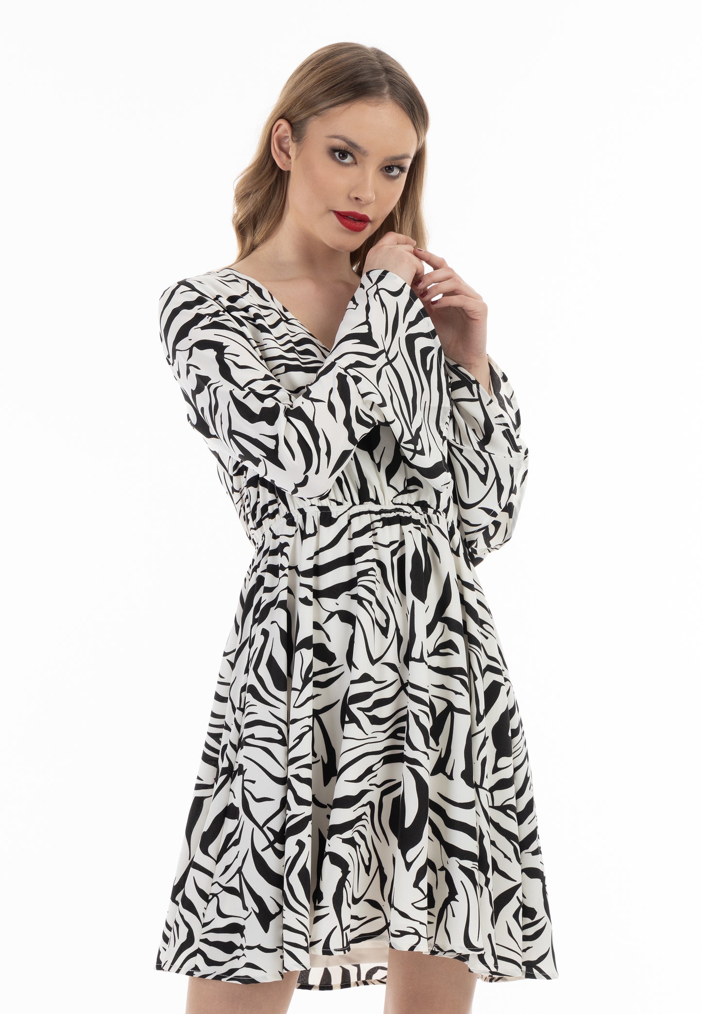 faina women's dress - zebra print