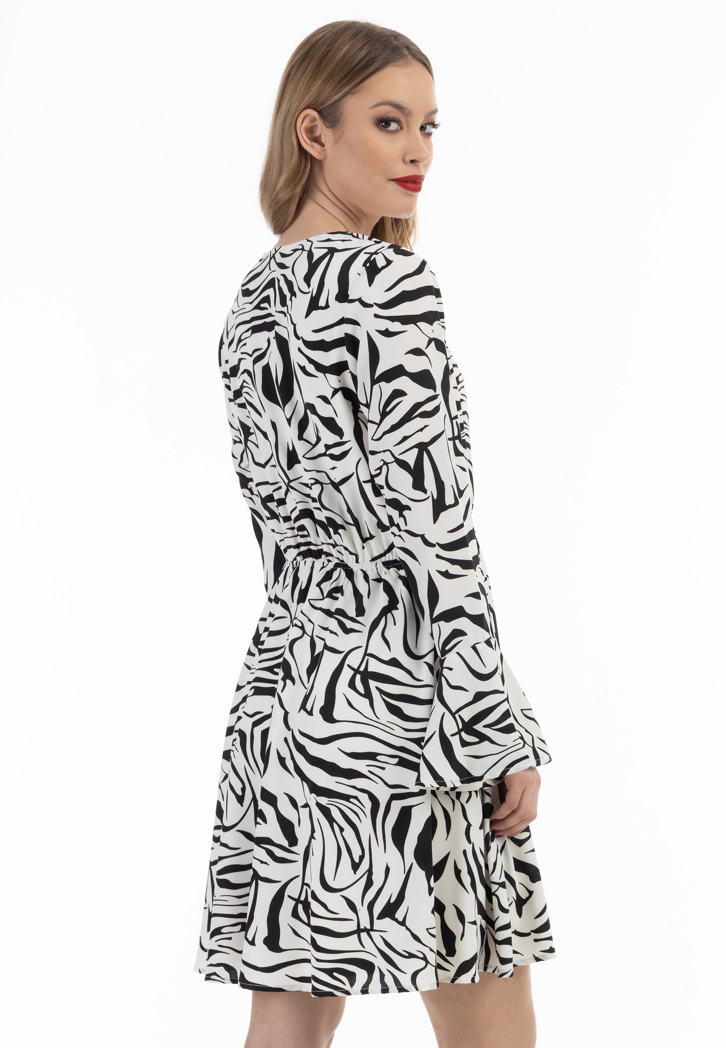 faina women's dress - zebra print