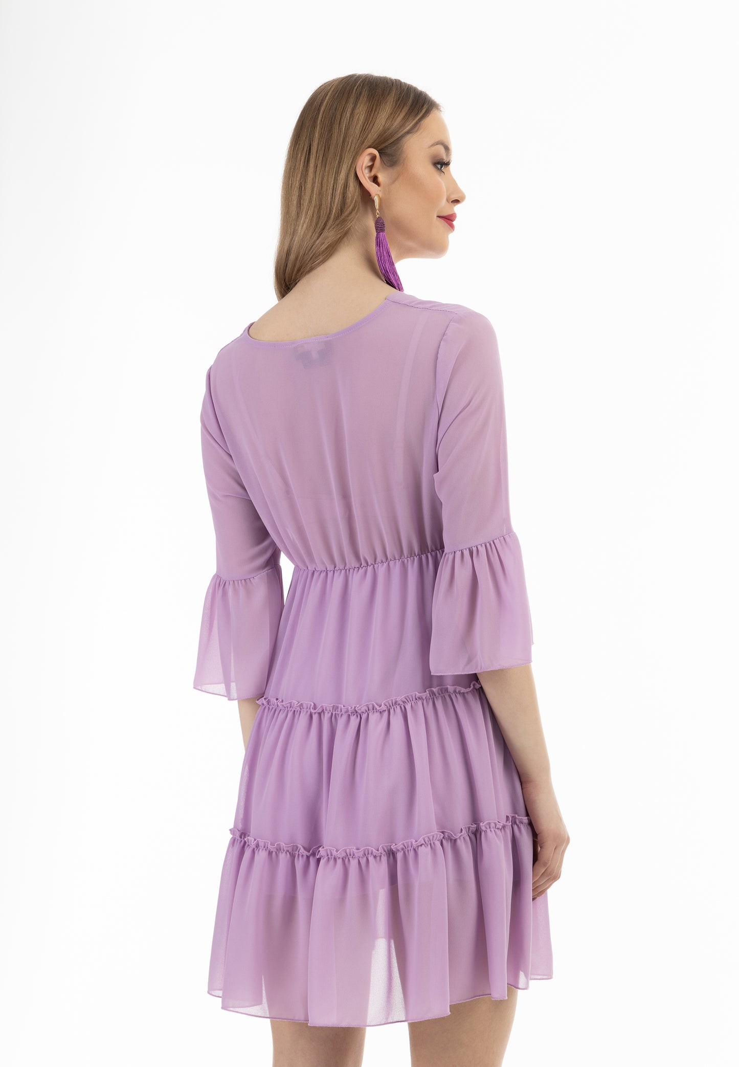 faina women's mini dress with ruffles