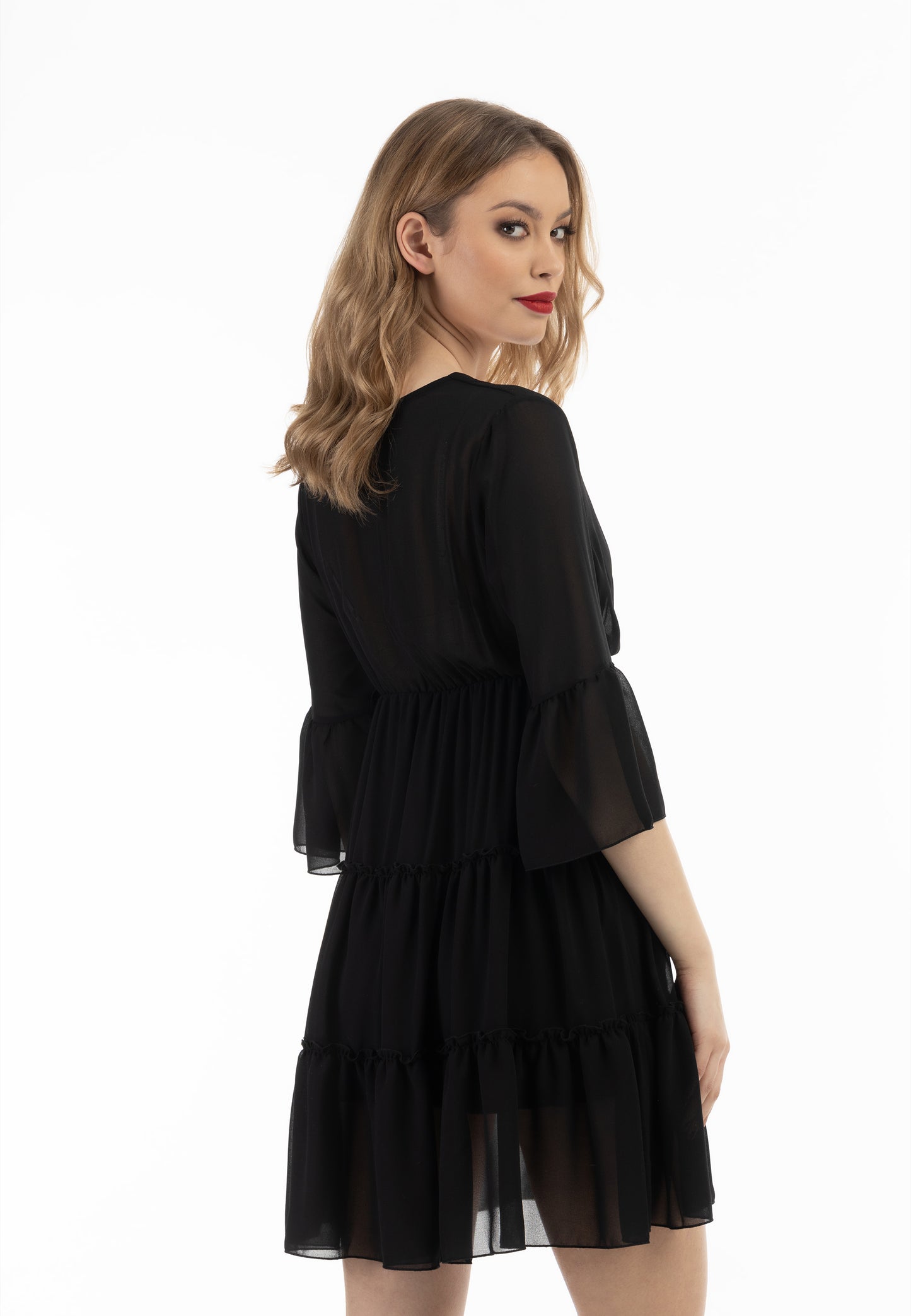 faina women's mini dress with ruffles