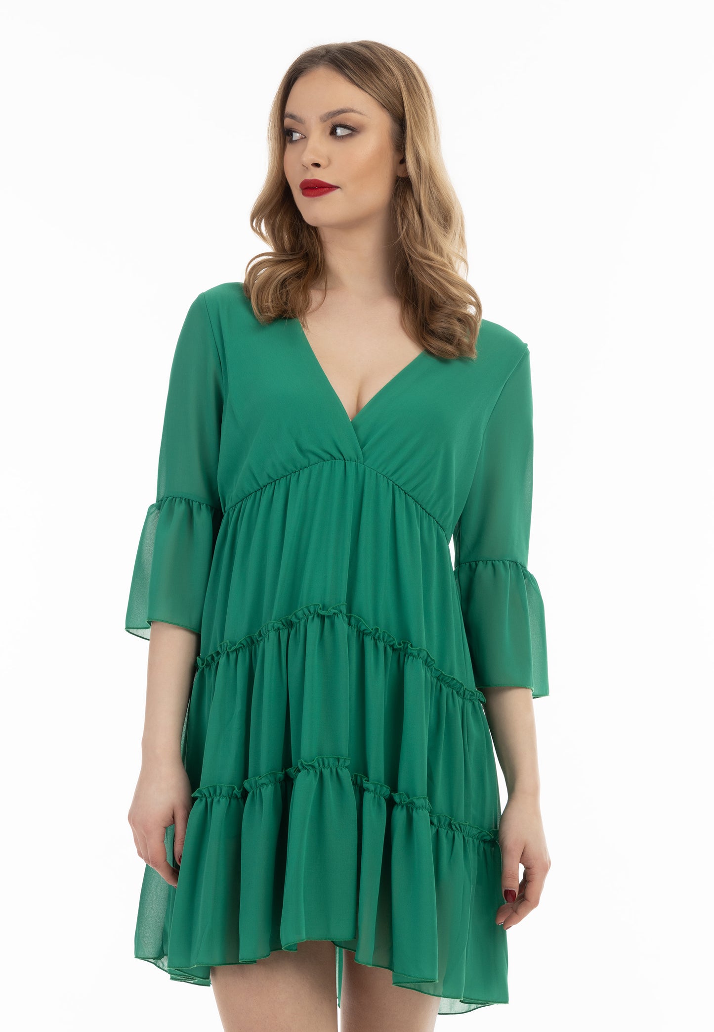 faina women's mini dress with ruffles