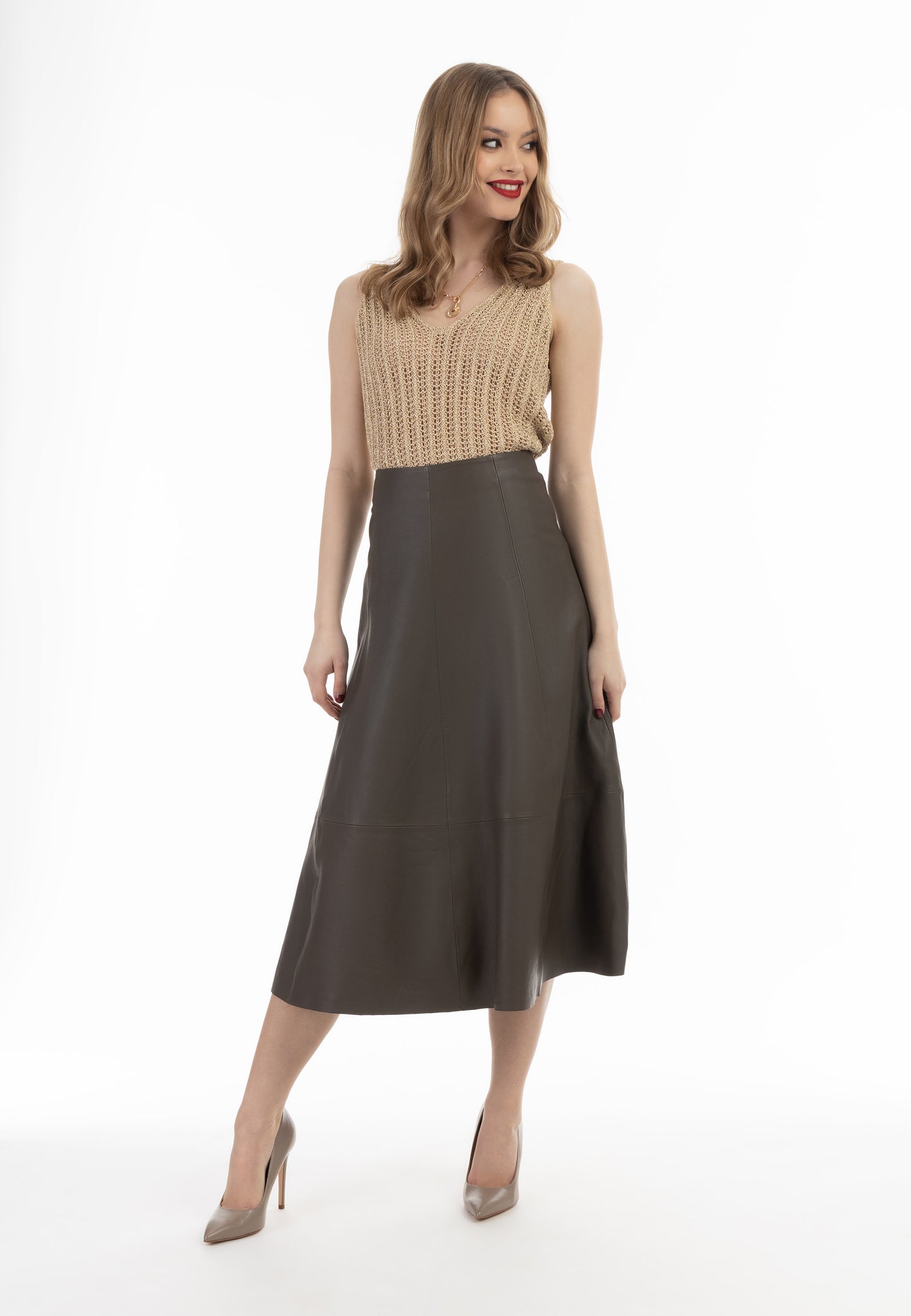 faina women's Leather skirt