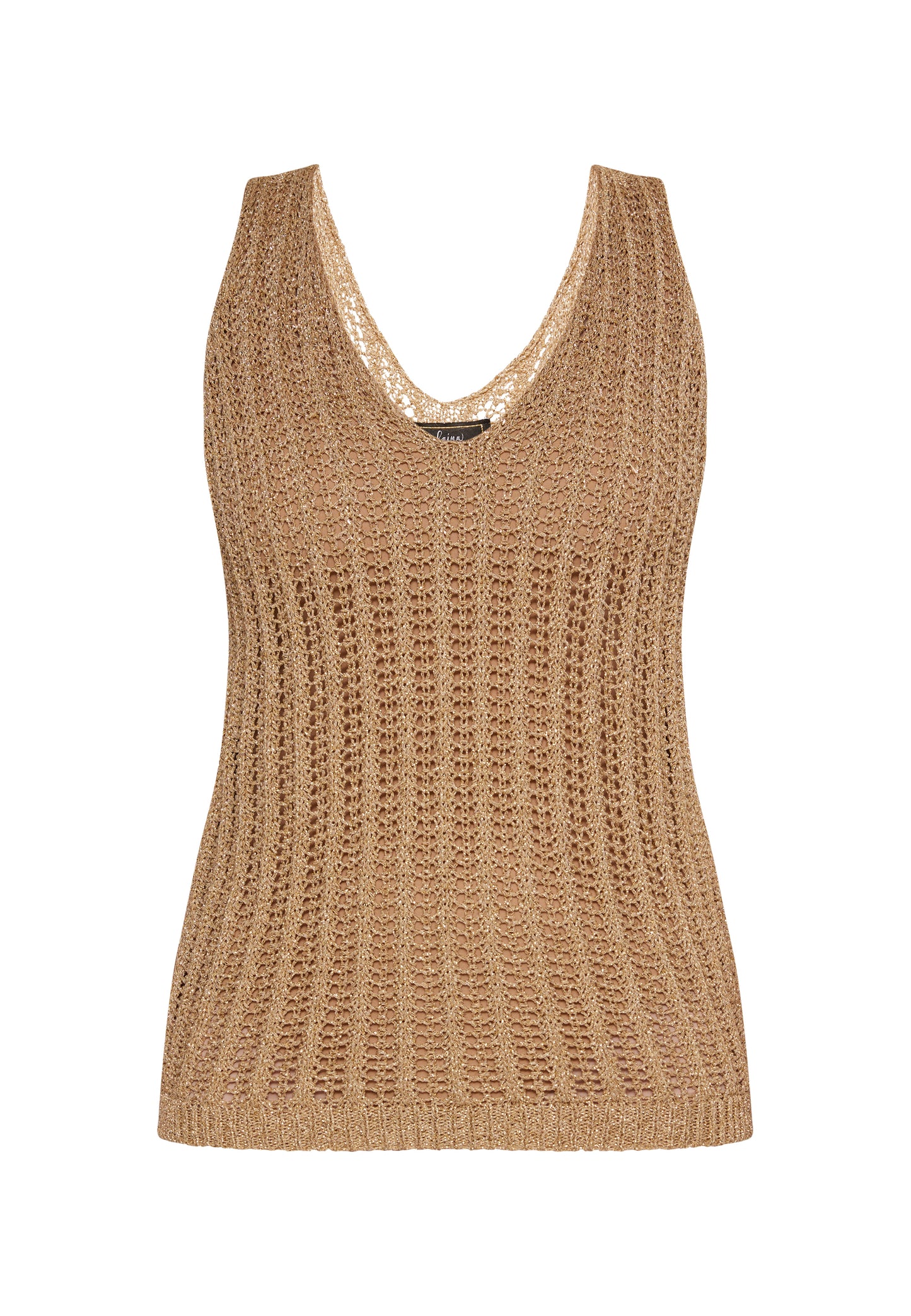 faina women's knitted top with fancy yarn