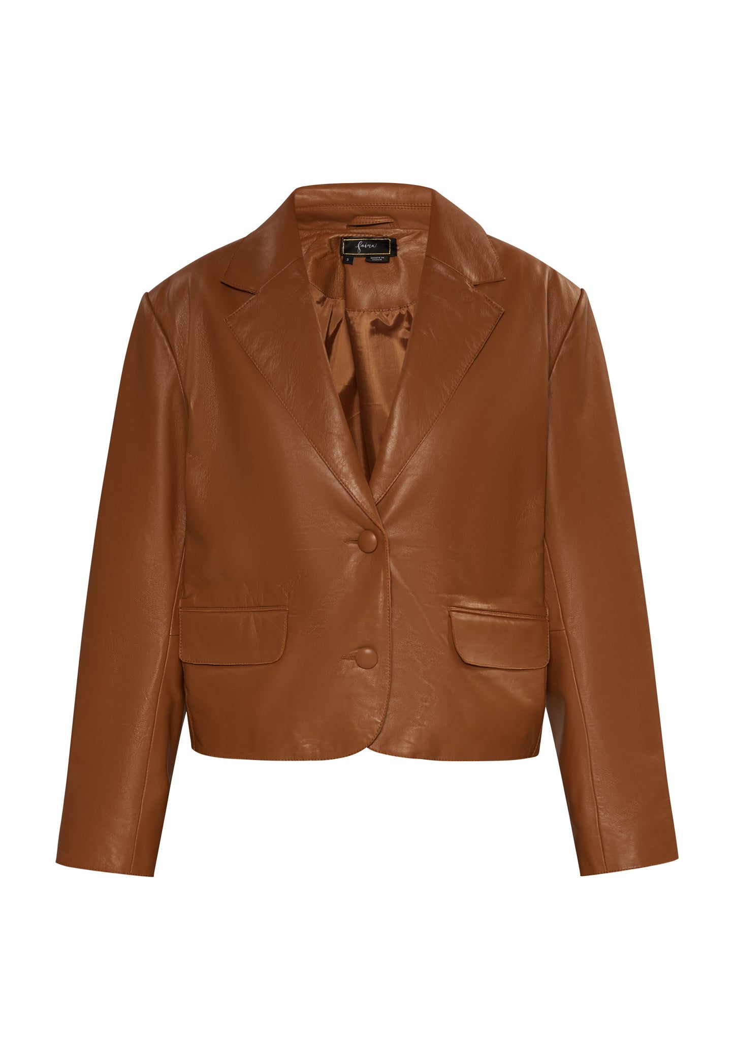 faina women's leather blazer