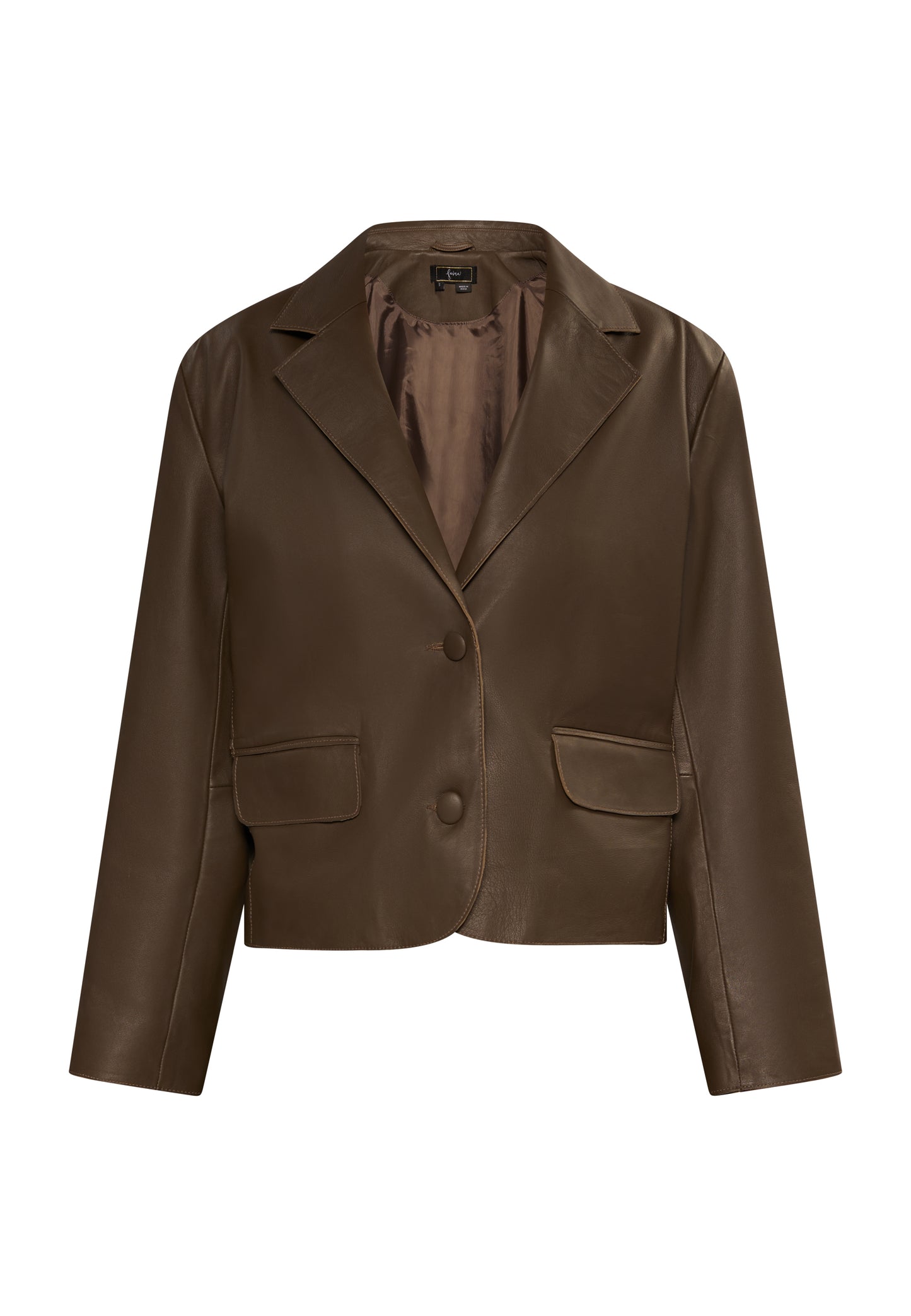 faina women's leather blazer
