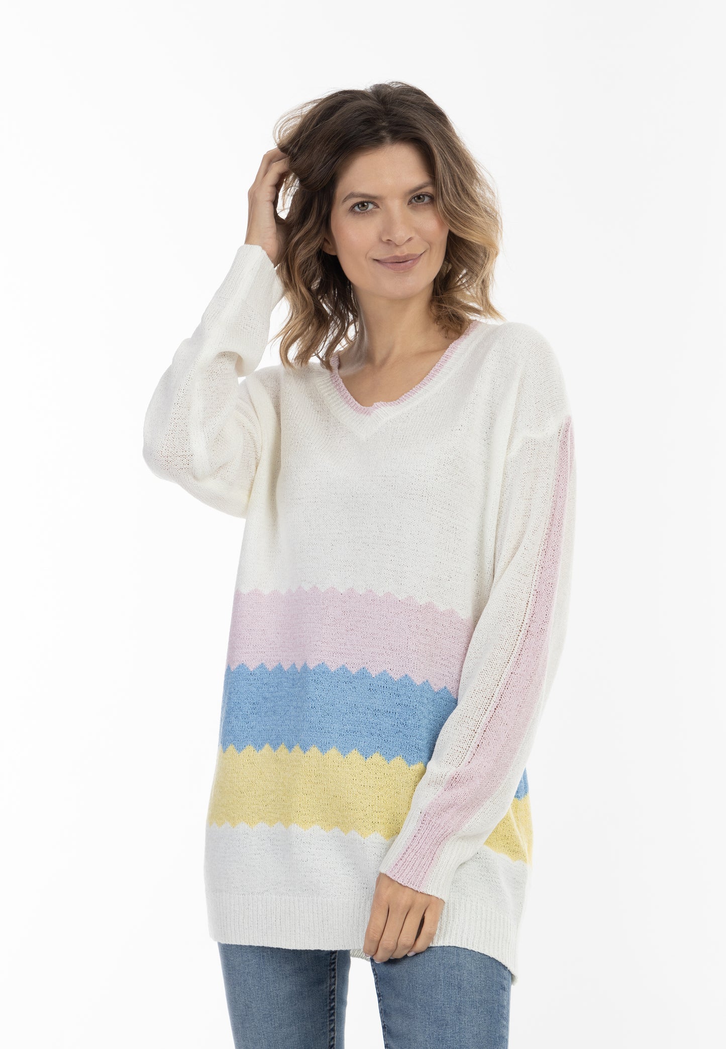 usha BLUE LABEL damski sweter z dzianiny