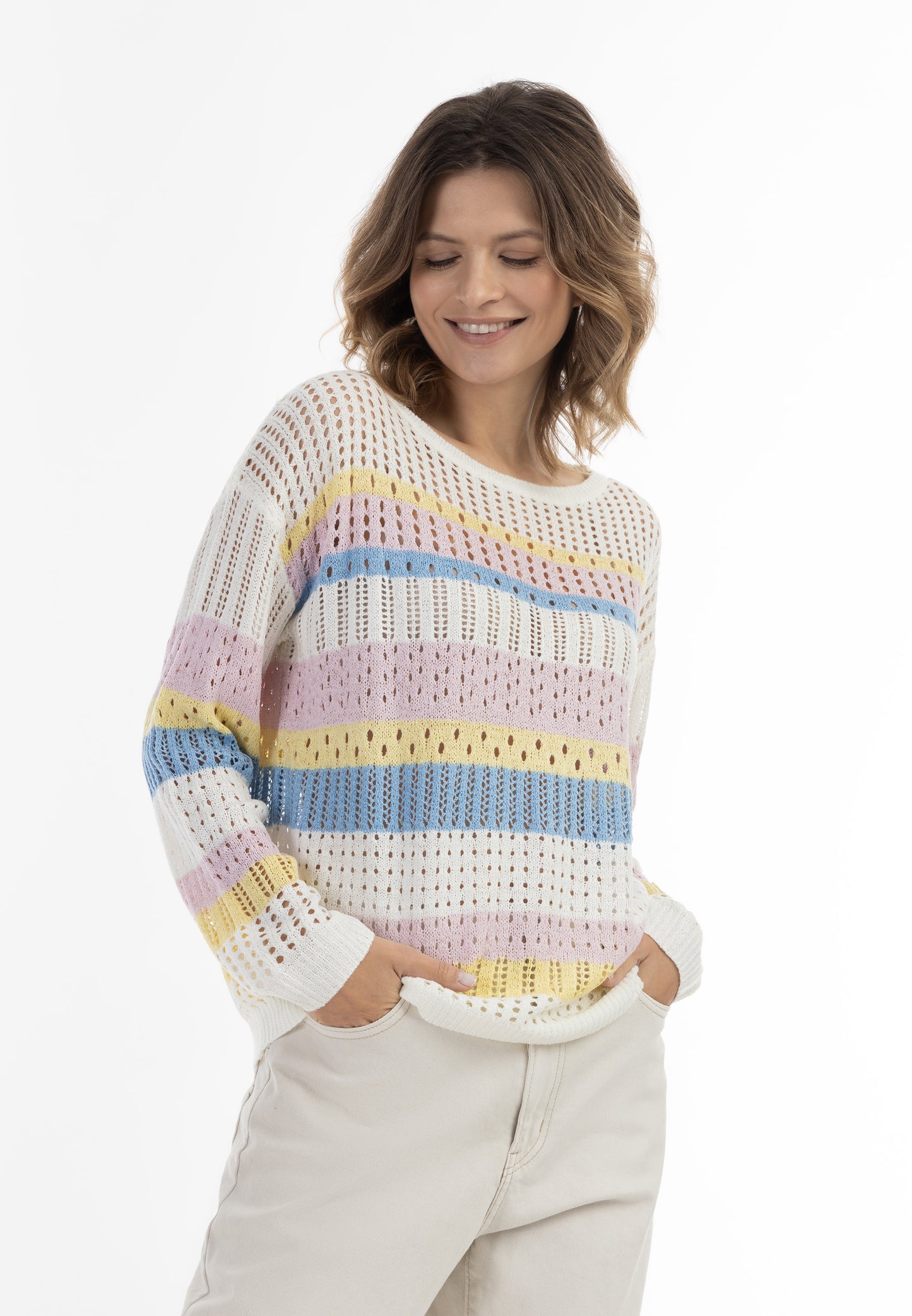 usha BLUE LABEL damski sweter z dzianiny