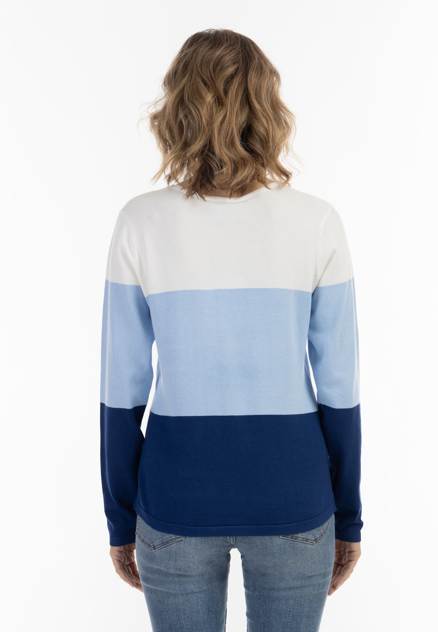 usha BLUE LABEL damski sweter w delikatne paski
