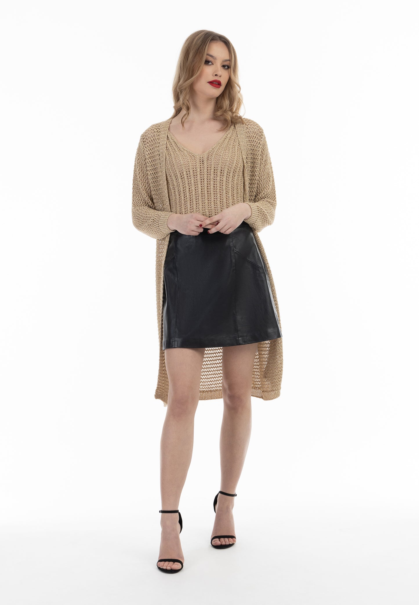 faina women's cardigan with fancy yarn