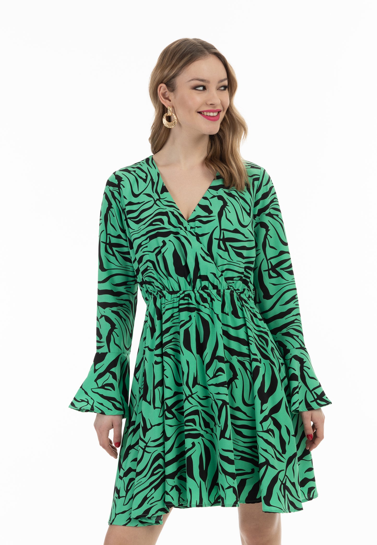 faina women's dress - zebra print
