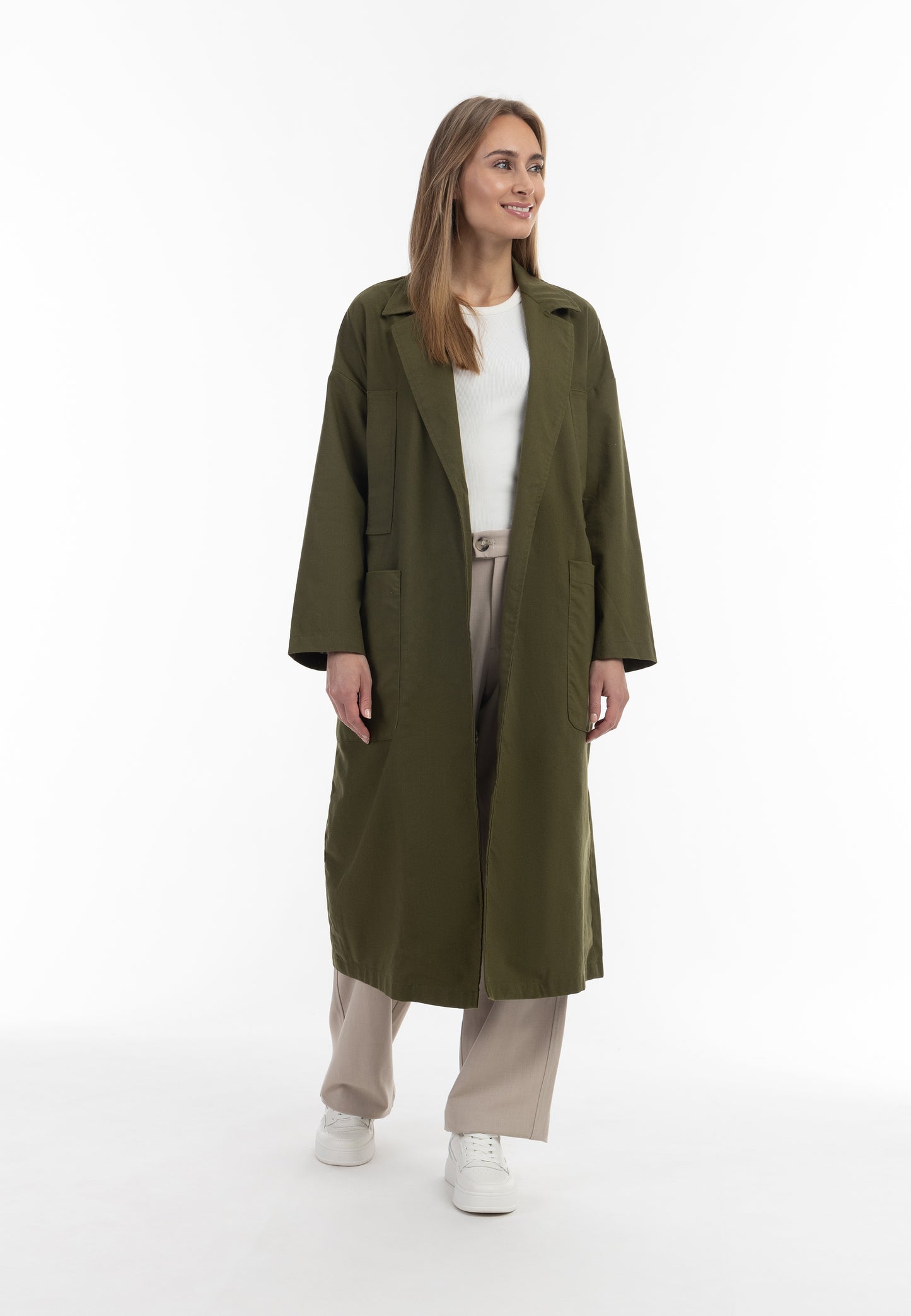RISA women's trench coat with waist belt