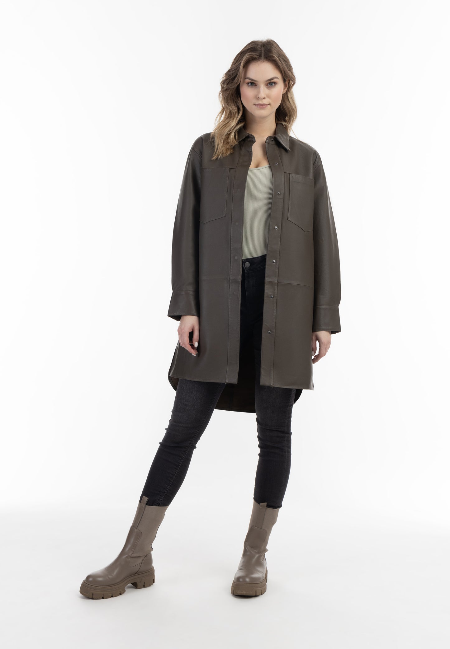 DreiMaster Vintage women's leather shirt
