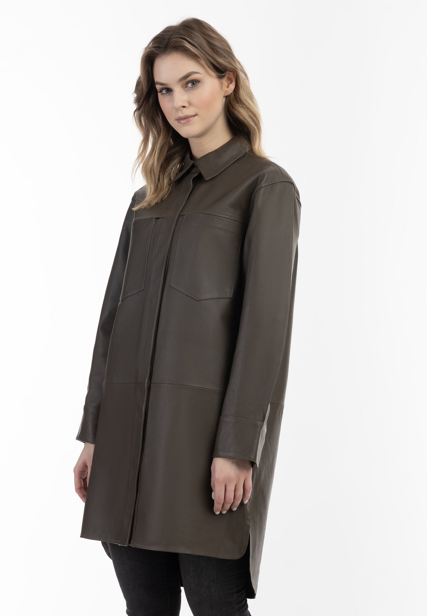 DreiMaster Vintage women's leather shirt
