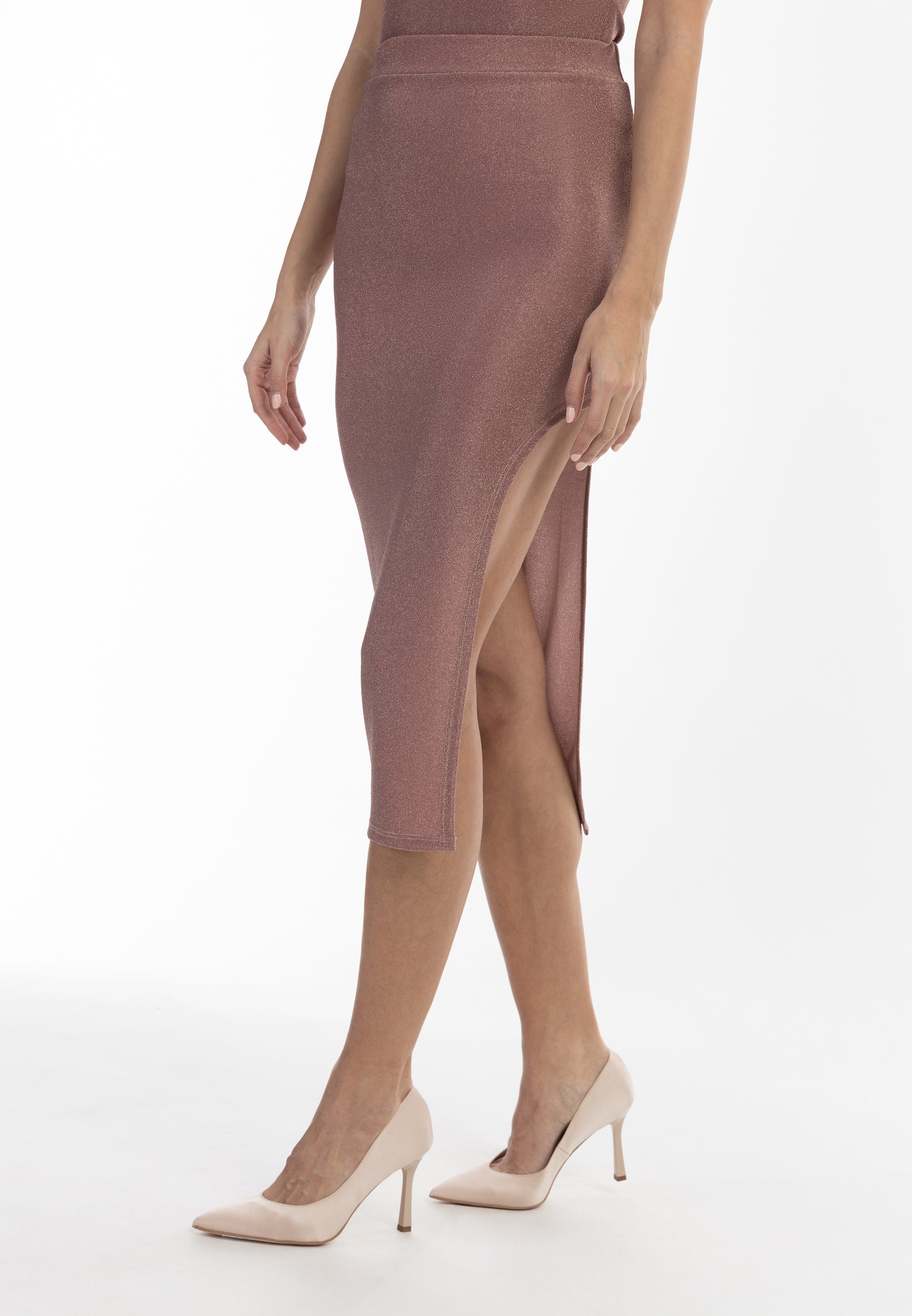 faina women's pencil skirt in a glitter look