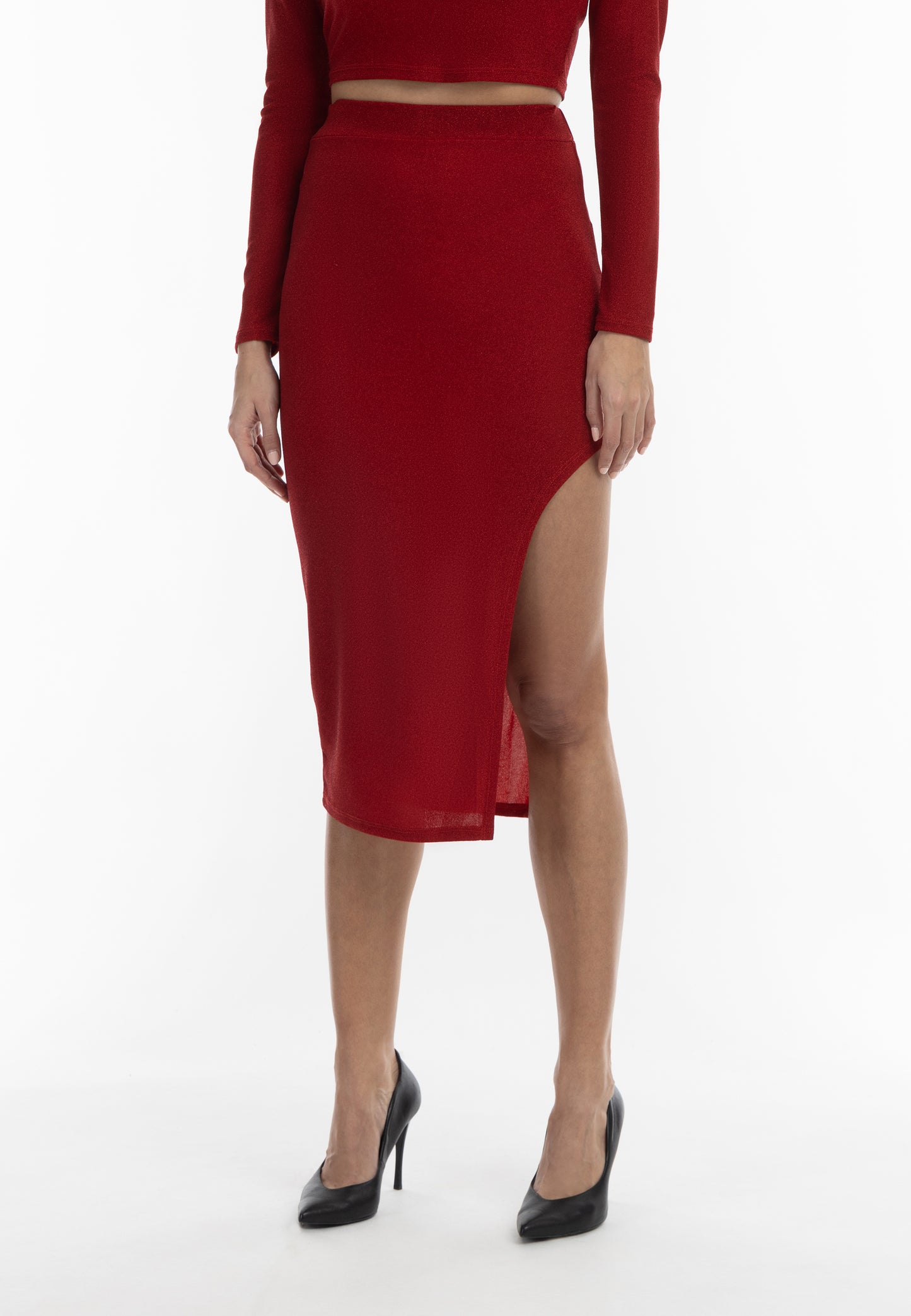 faina women's pencil skirt in a glitter look