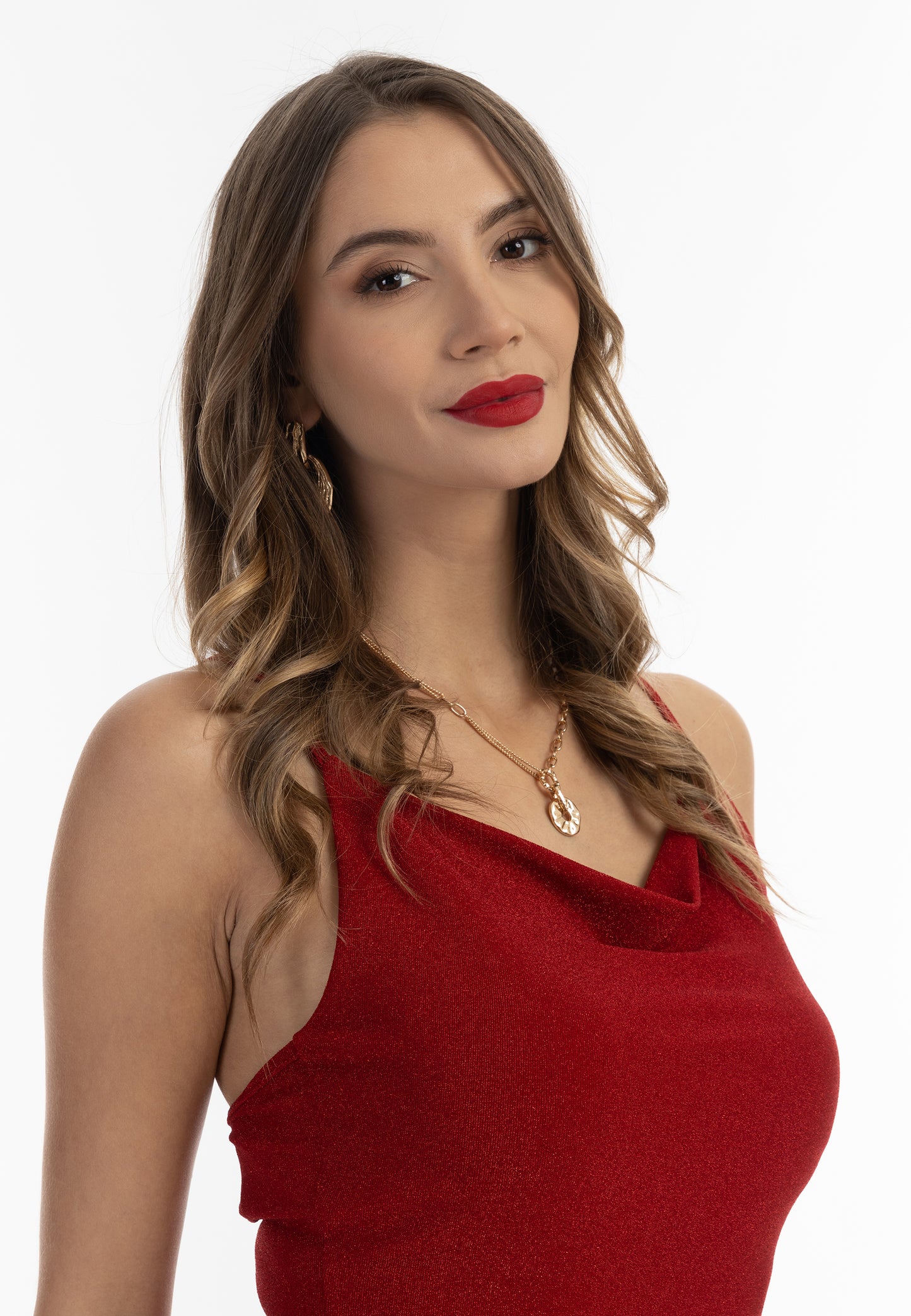 faina women's evening dress with spaghetti straps