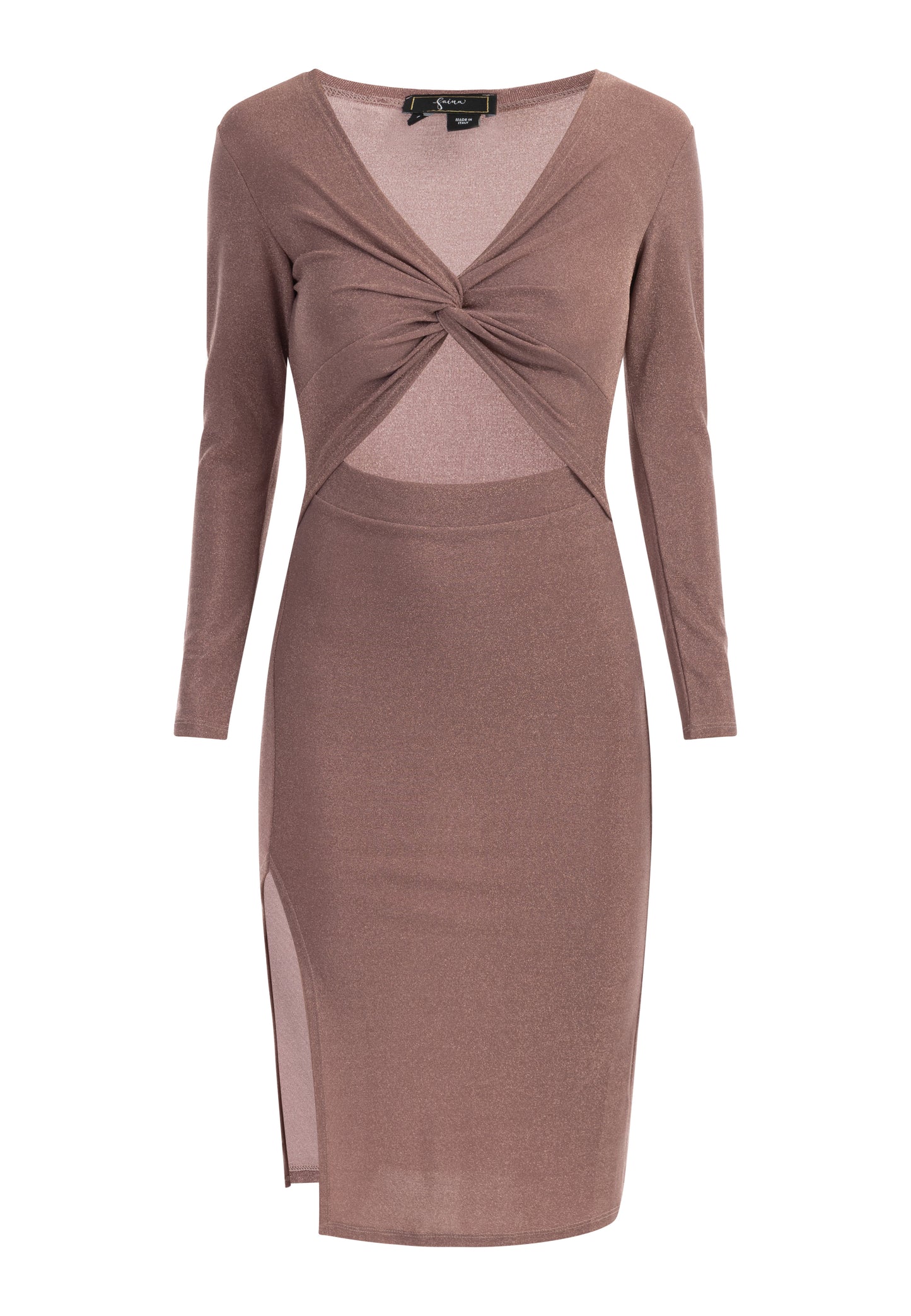 faina women's evening dress with shiny yarn