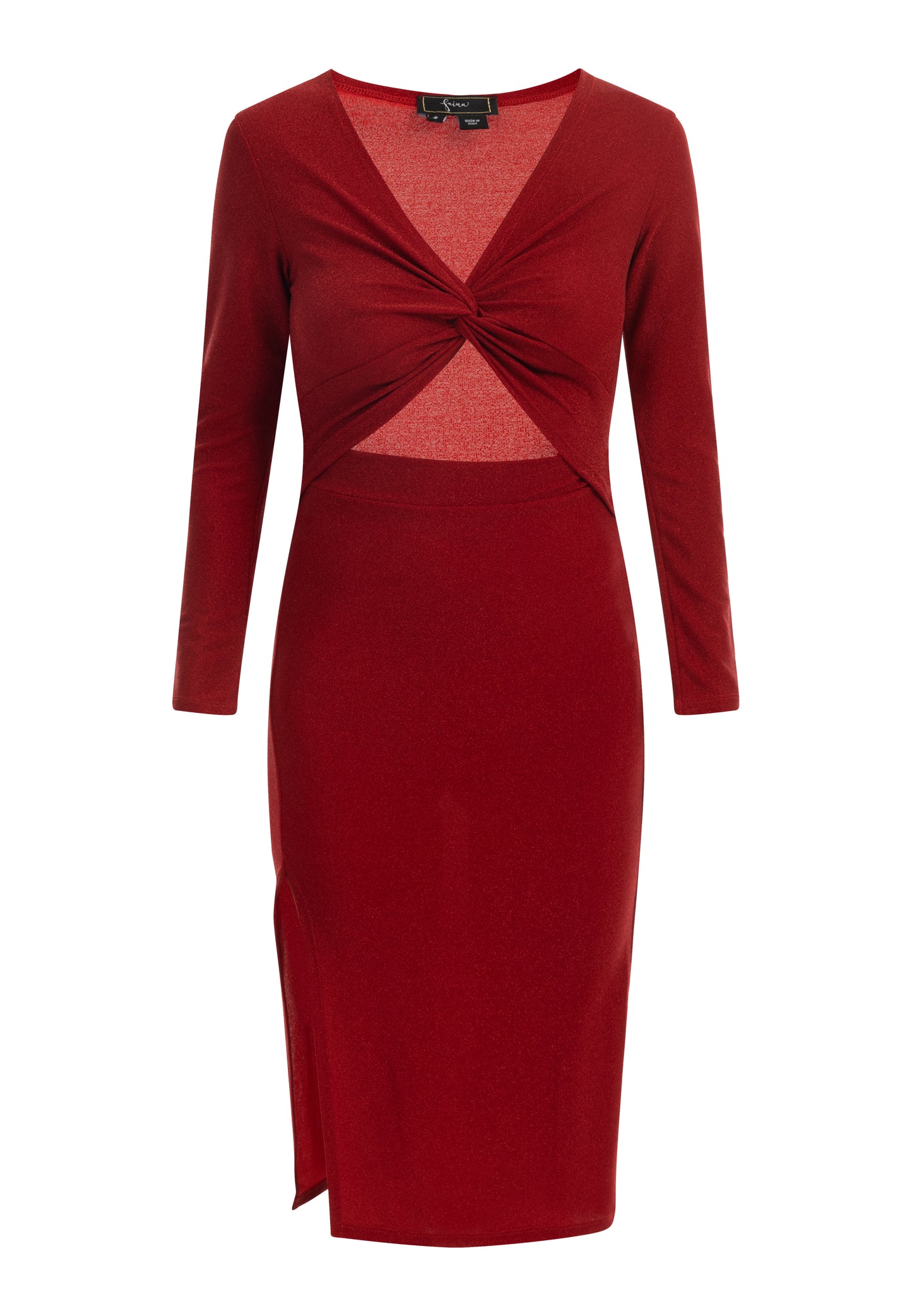 faina women's evening dress with shiny yarn
