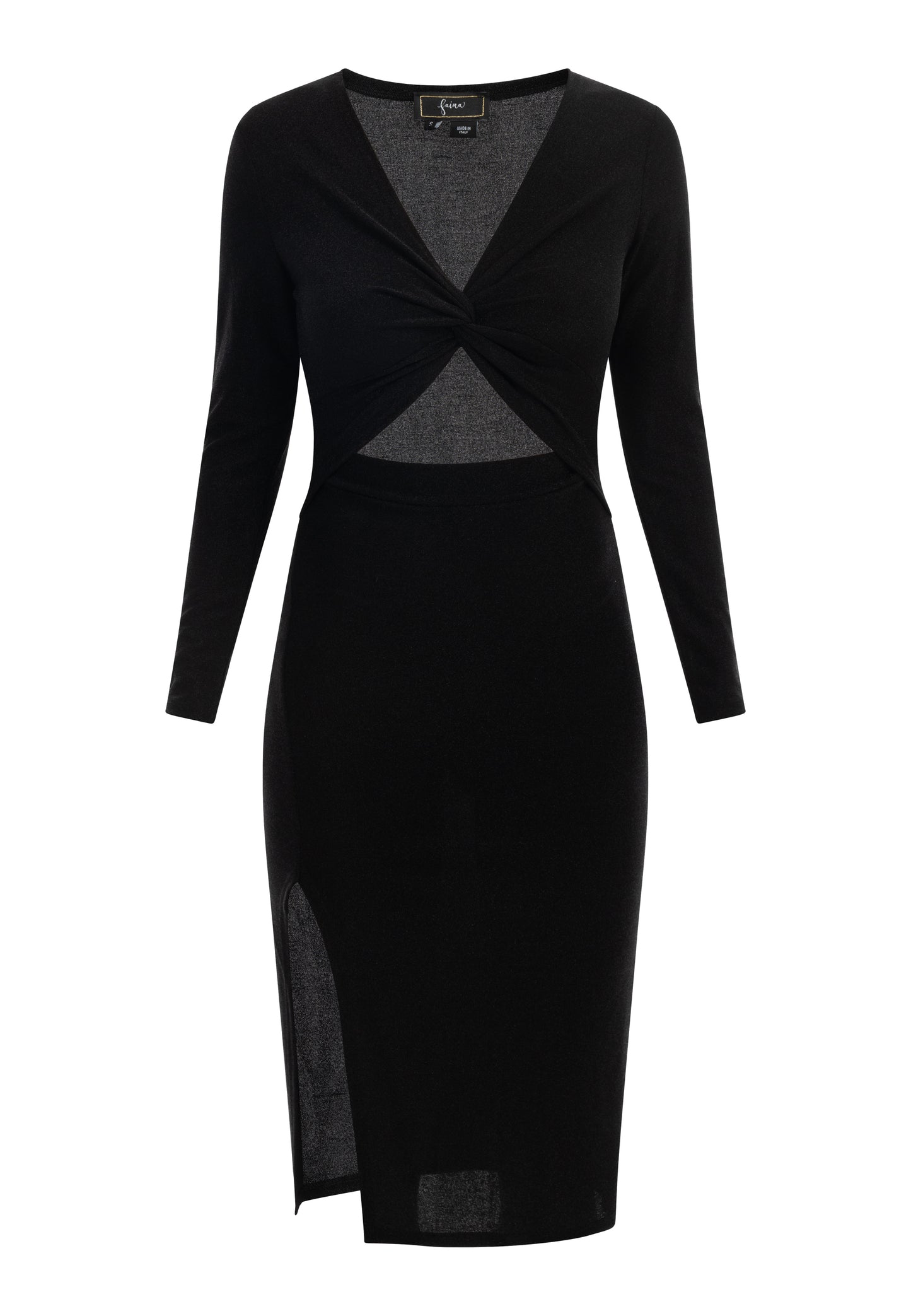 faina women's evening dress with shiny yarn
