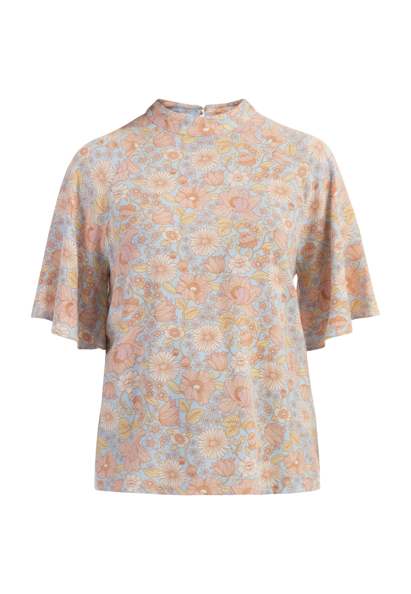 usha women's short sleeve blouse
