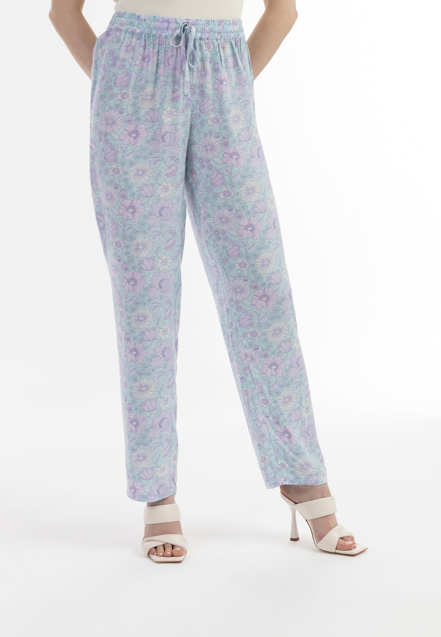 usha women's fabric trousers