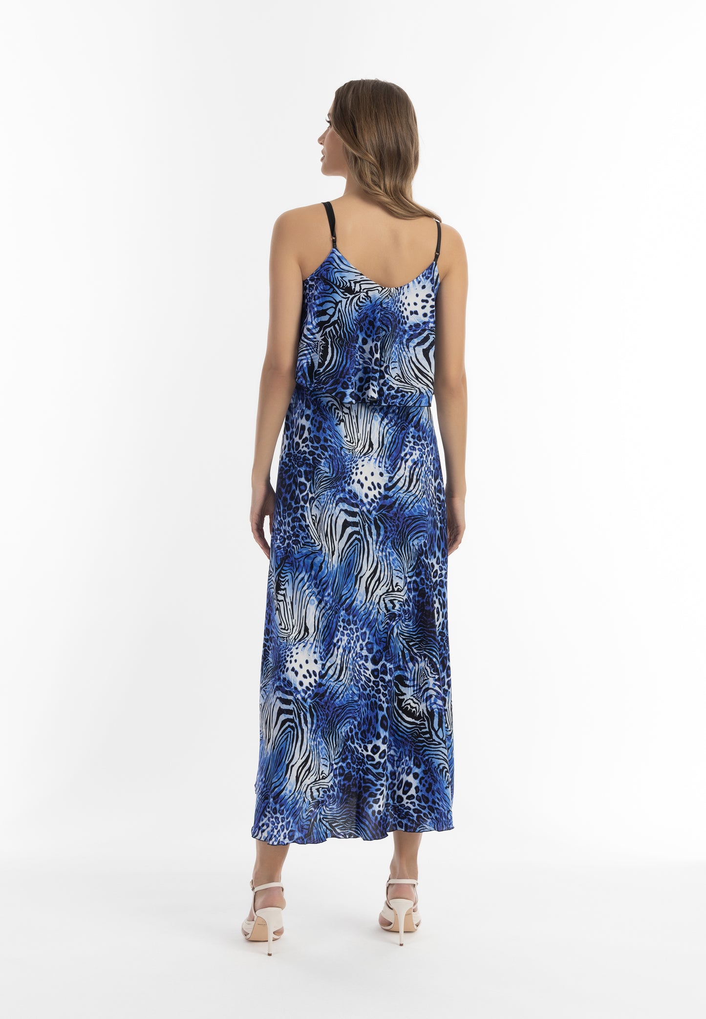 faina women's animal print maxi dress