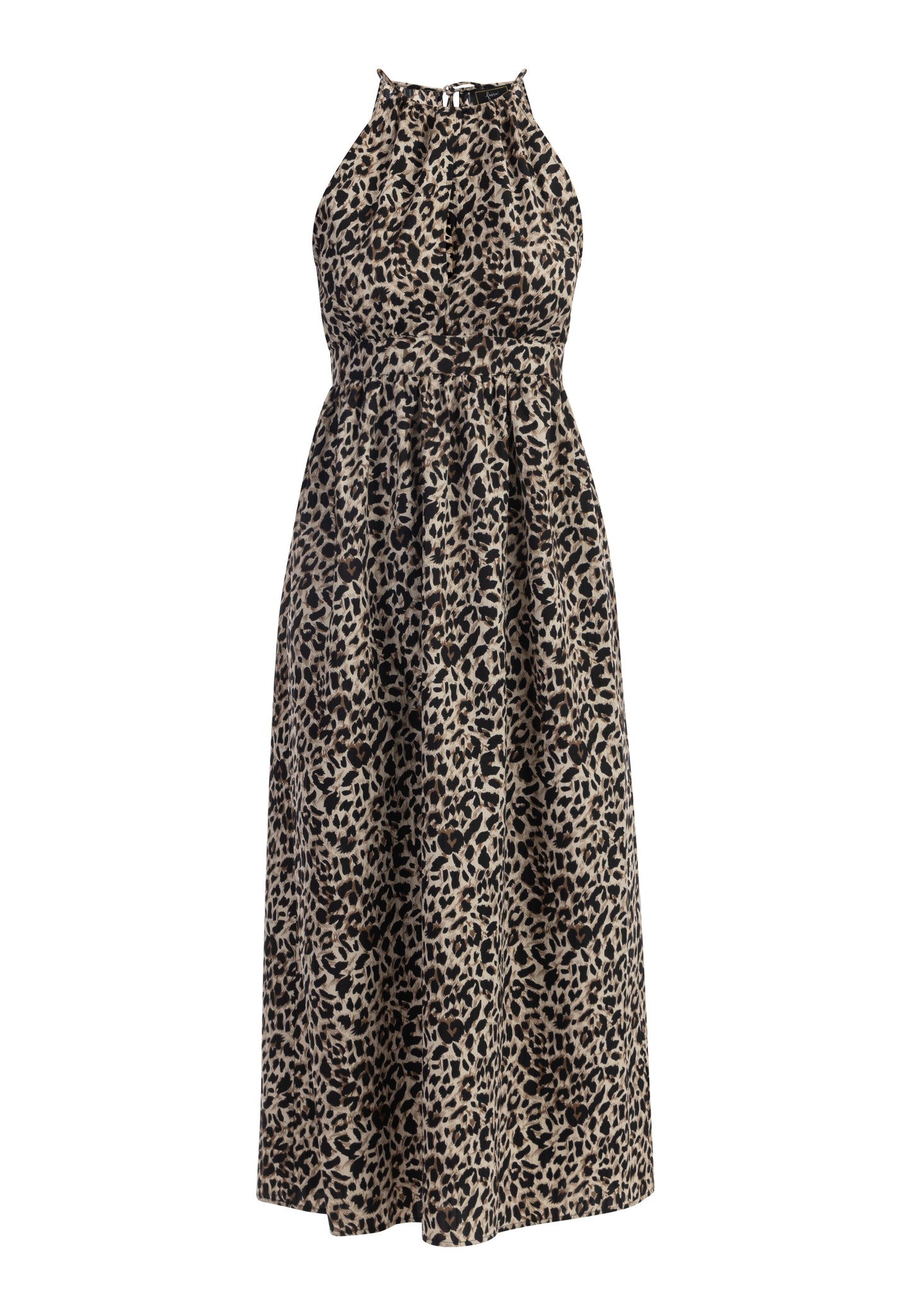 faina women's maxi dress leopard print
