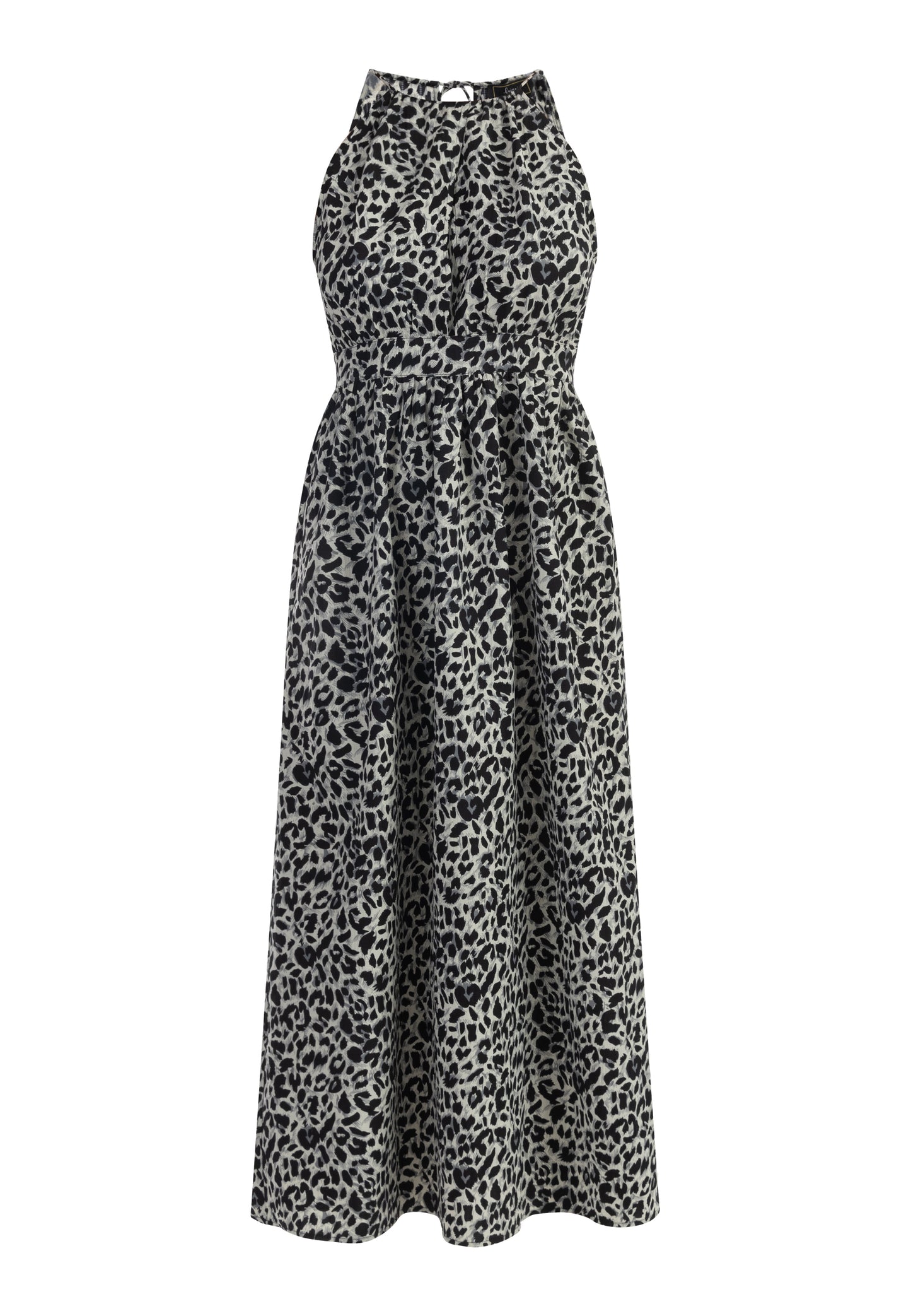 faina women's maxi dress leopard print